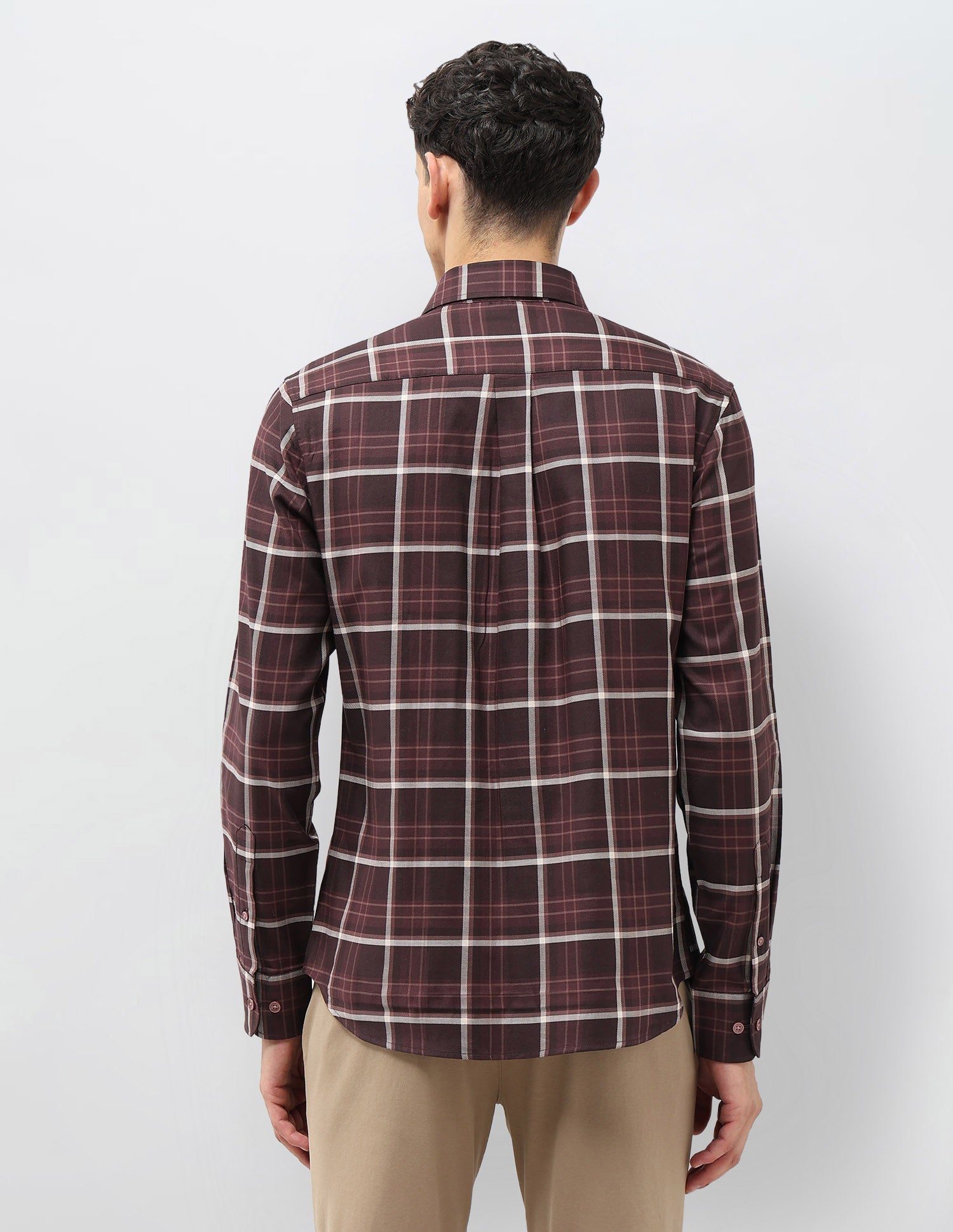 Twill Tailored Fit Shirt Maroon - U.S. POLO ASSN. | Large