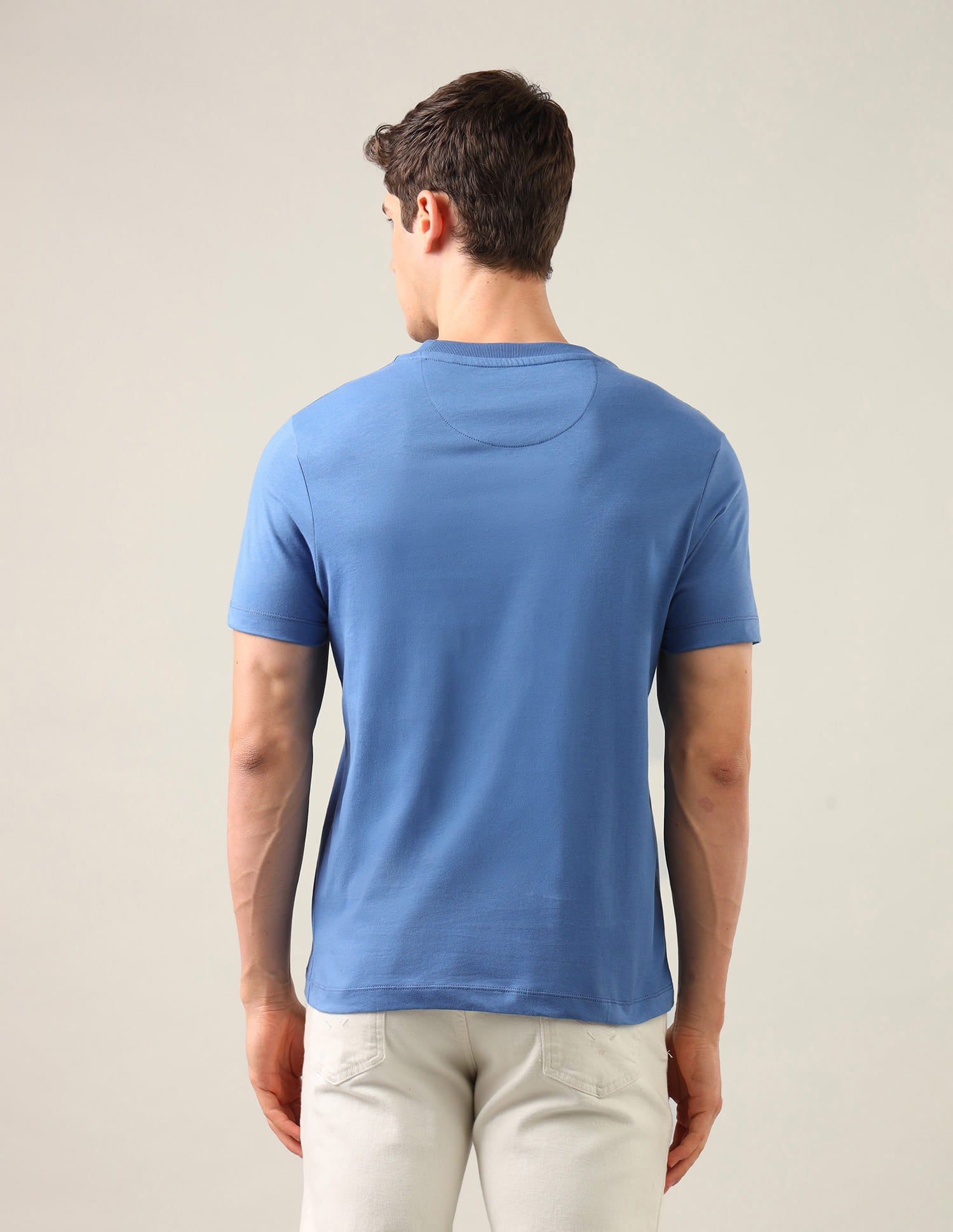 Brand Printed Regular Fit T-Shirt Blue - U.S. Polo Assn. India | Large