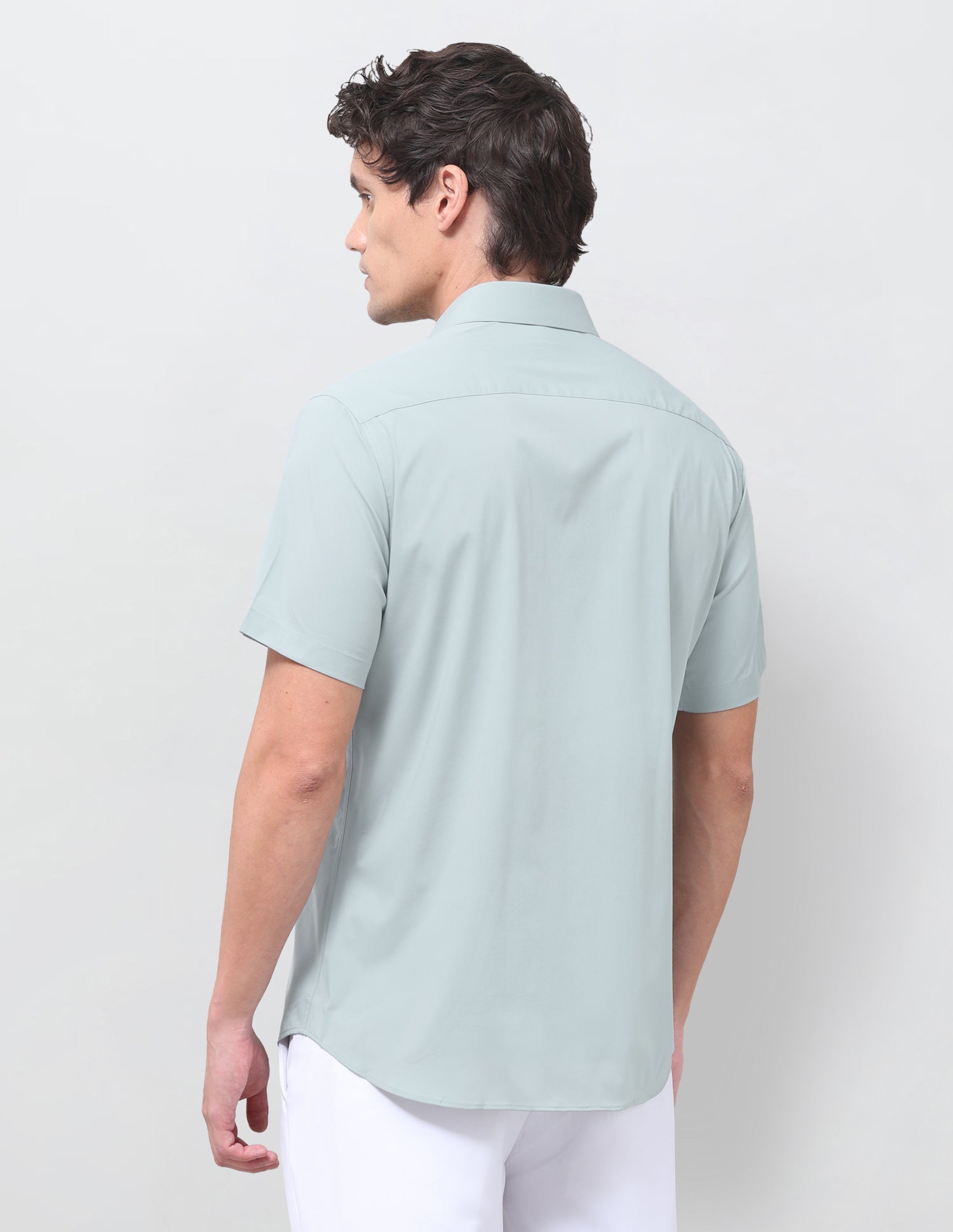 Solid Regular Fit Shirt Light Green - U.S. Polo Assn. India | Large