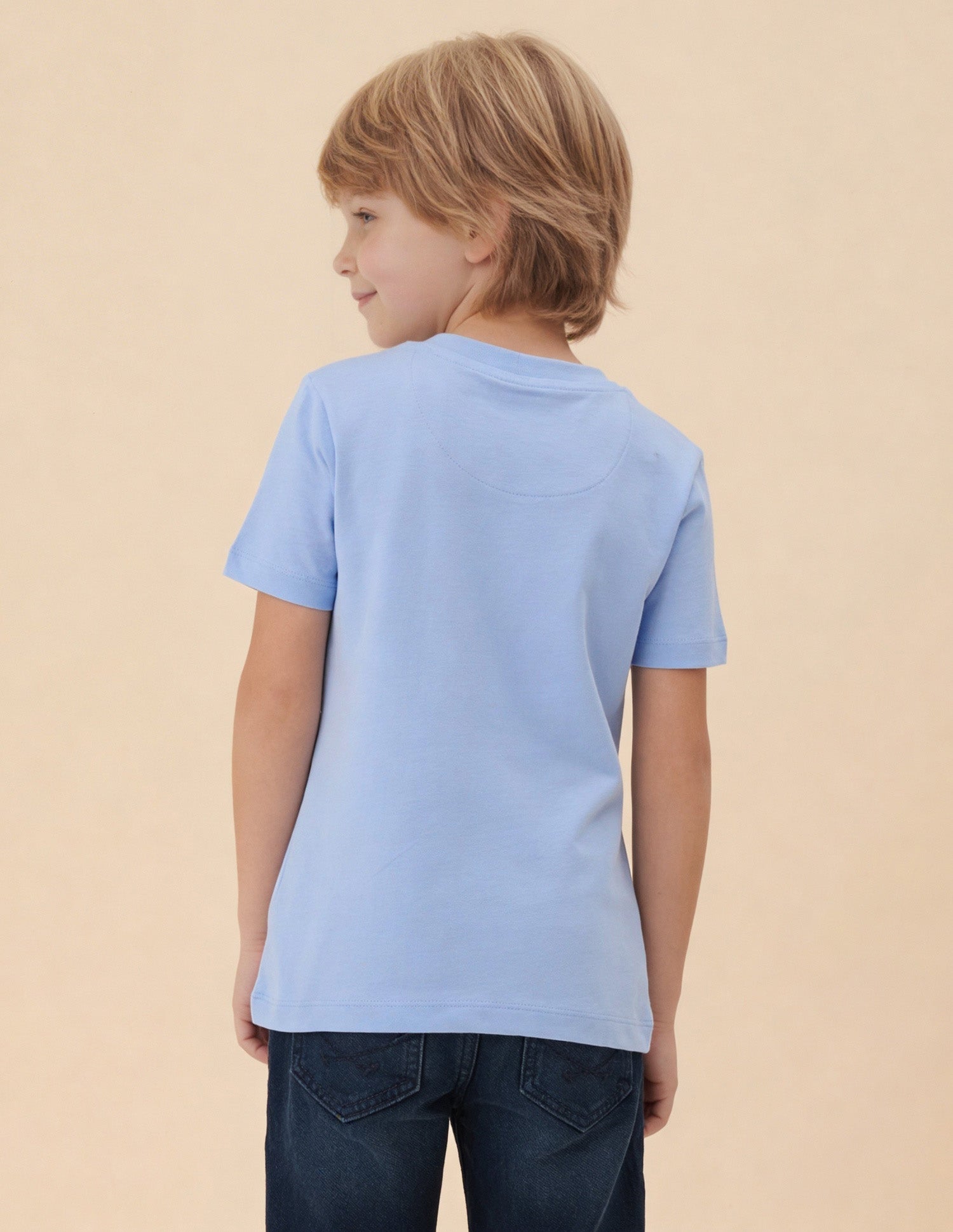 Graphic Brand Printed Regular Fit T-Shirt Blue - U.S. Polo Assn. India | Large