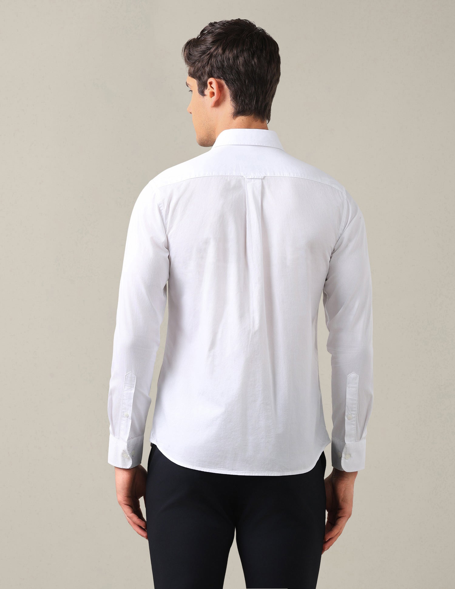 Dobby Tailored Fit Shirt White - U.S. Polo Assn. India | Large