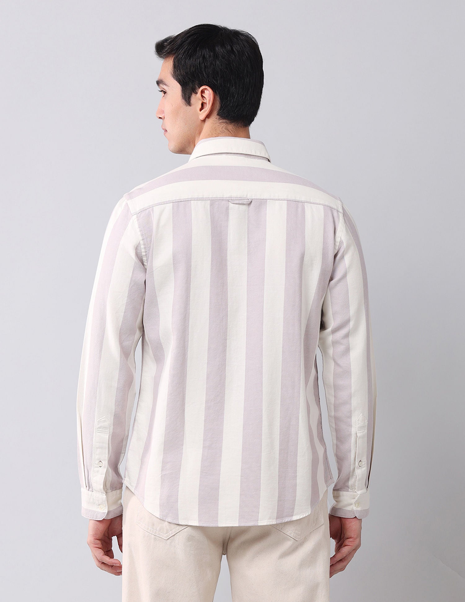 Regular Fit Twill Striped Shirt Pink - U.S. POLO ASSN. | Large