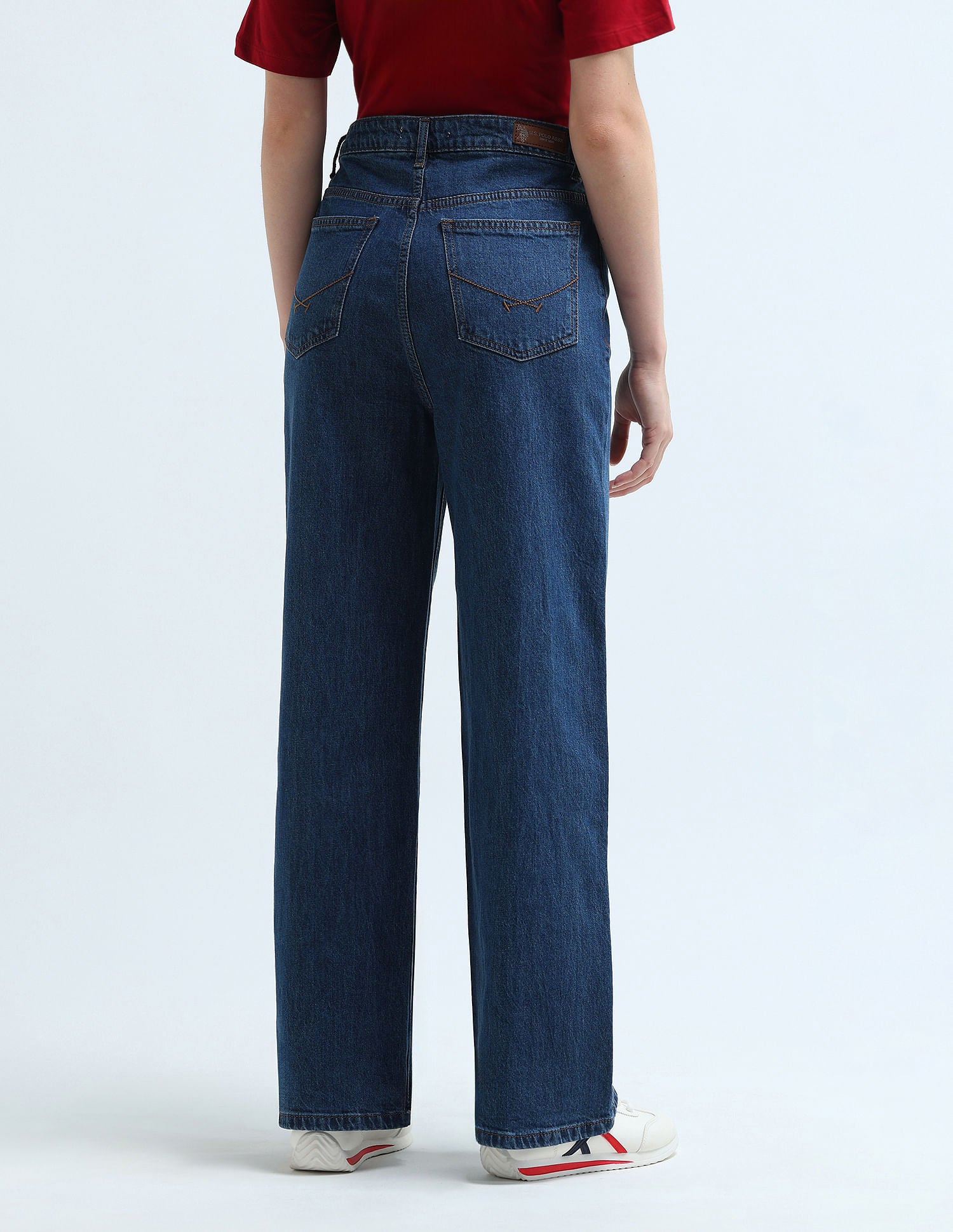 High Rise Wide Leg Jeans Blue - U.S. Polo Assn. India | Large