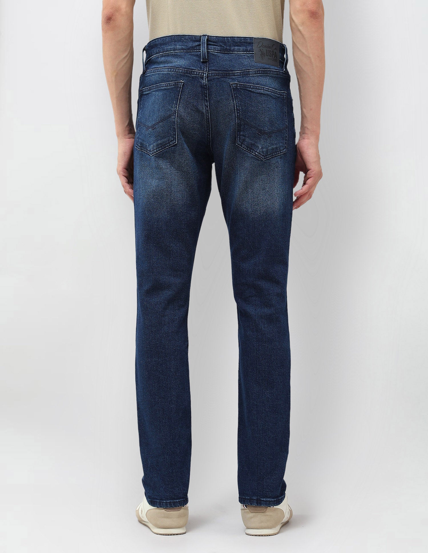 Brandon Slim Tapered Fit Blue Jeans Dark Blue - U.S. Polo Assn. India | Large