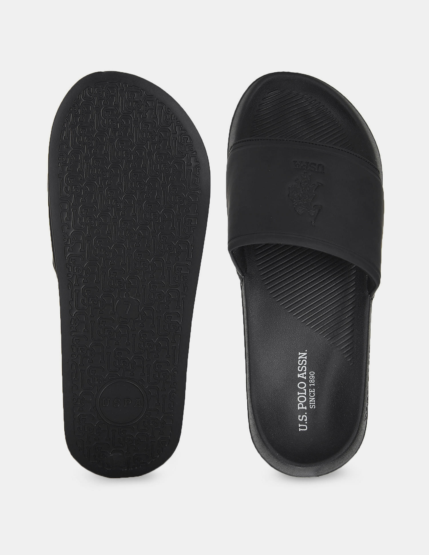 Men Roan Sliders Black - U.S. Polo Assn. India | Large