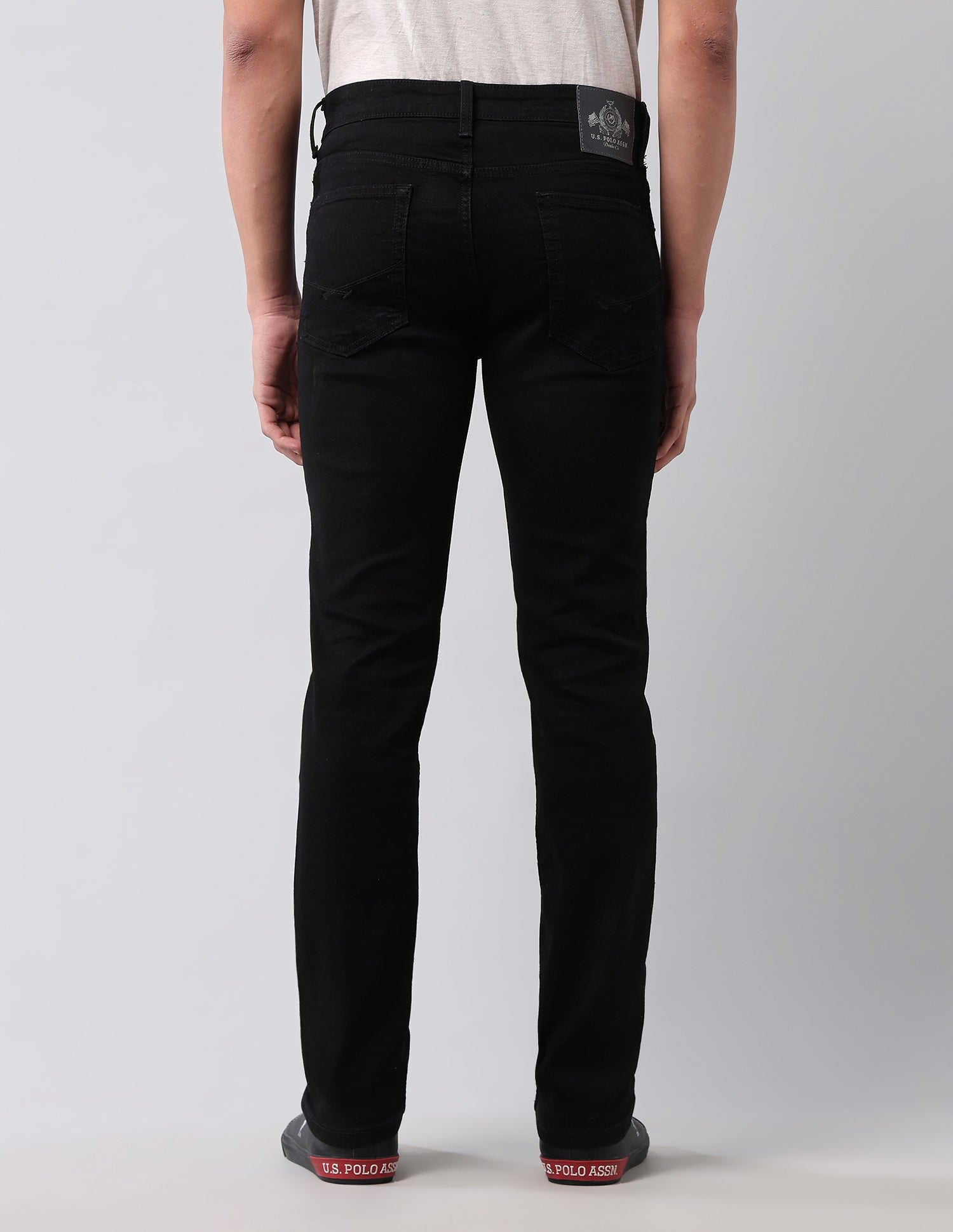 Regallo Skinny Fit Black Jeans Black - U.S. Polo Assn. India | Large
