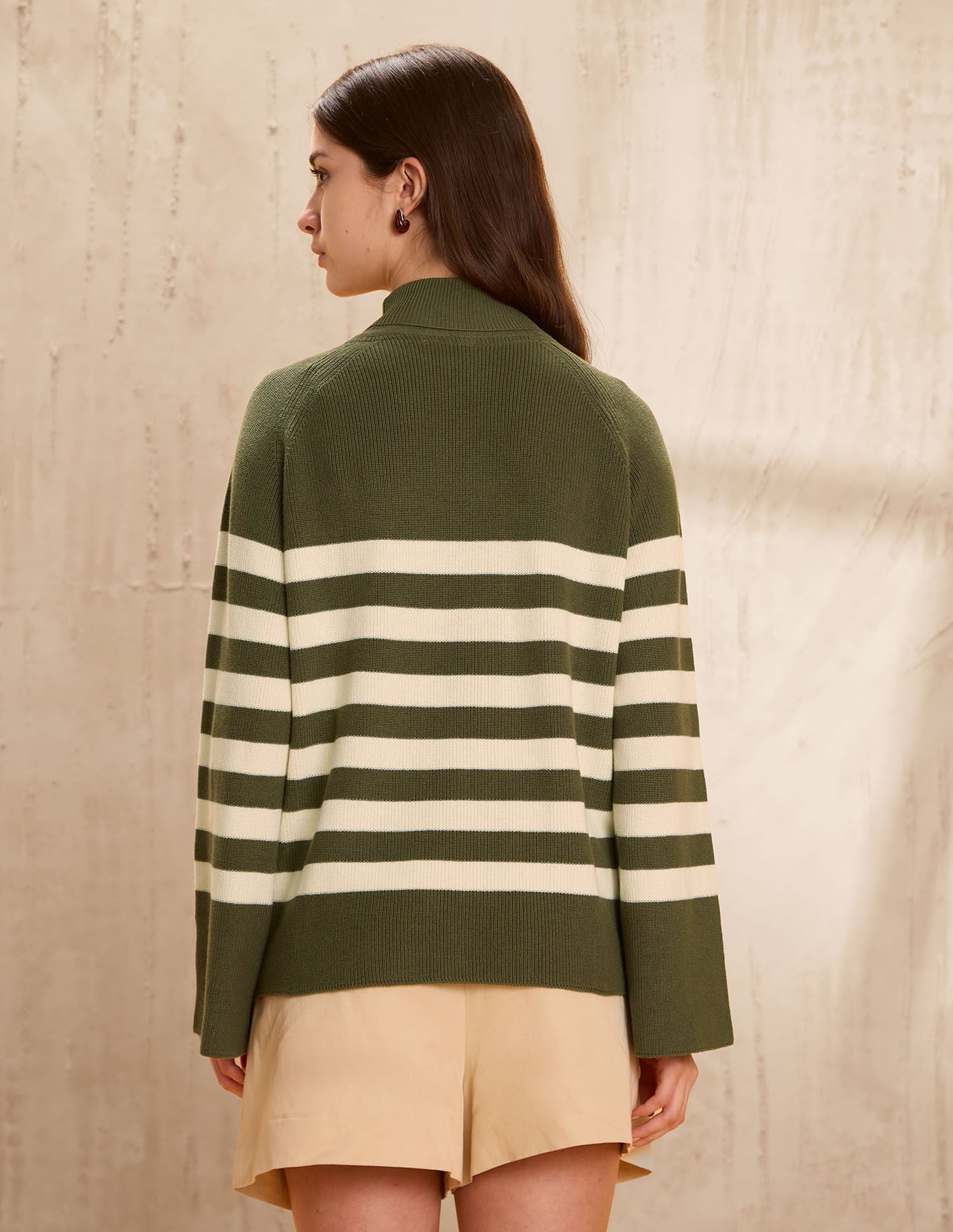 Striped Relaxed Fit Sweater Green - U.S. POLO ASSN. | Large