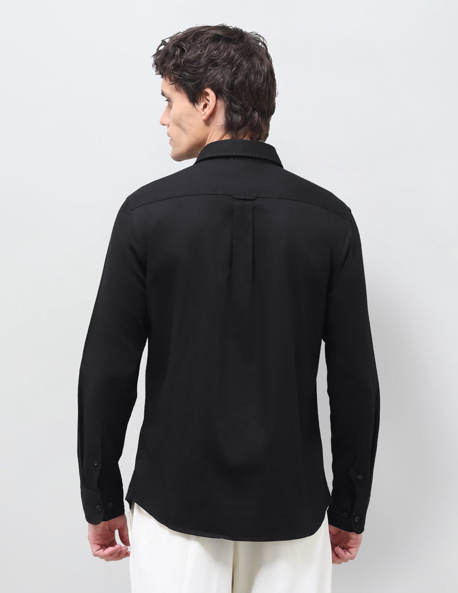 Solid Tailored Fit Shirt Black - U.S. Polo Assn. India | Large