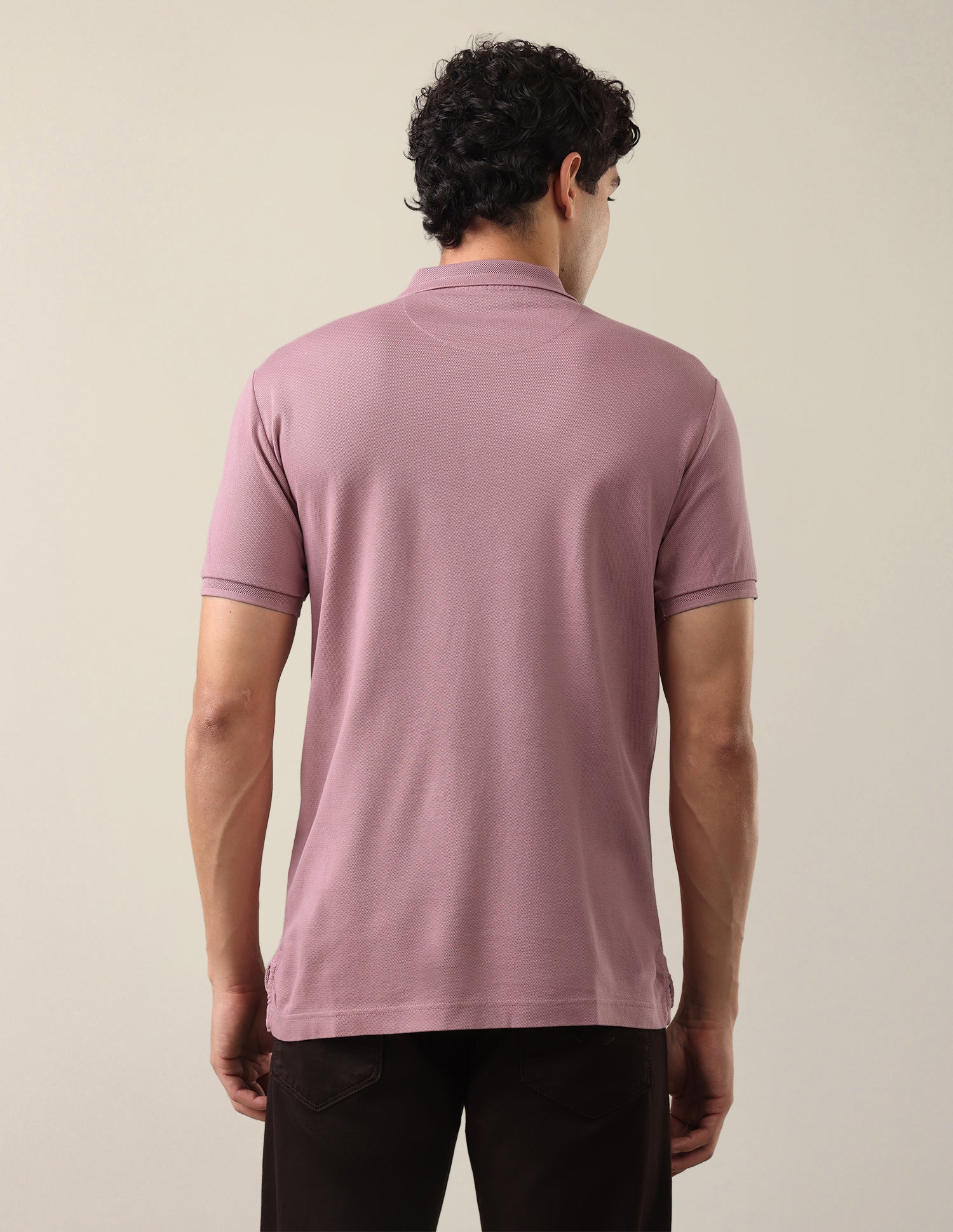 Solid Slim Fit Polo Shirt Peach - U.S. Polo Assn. India | Large