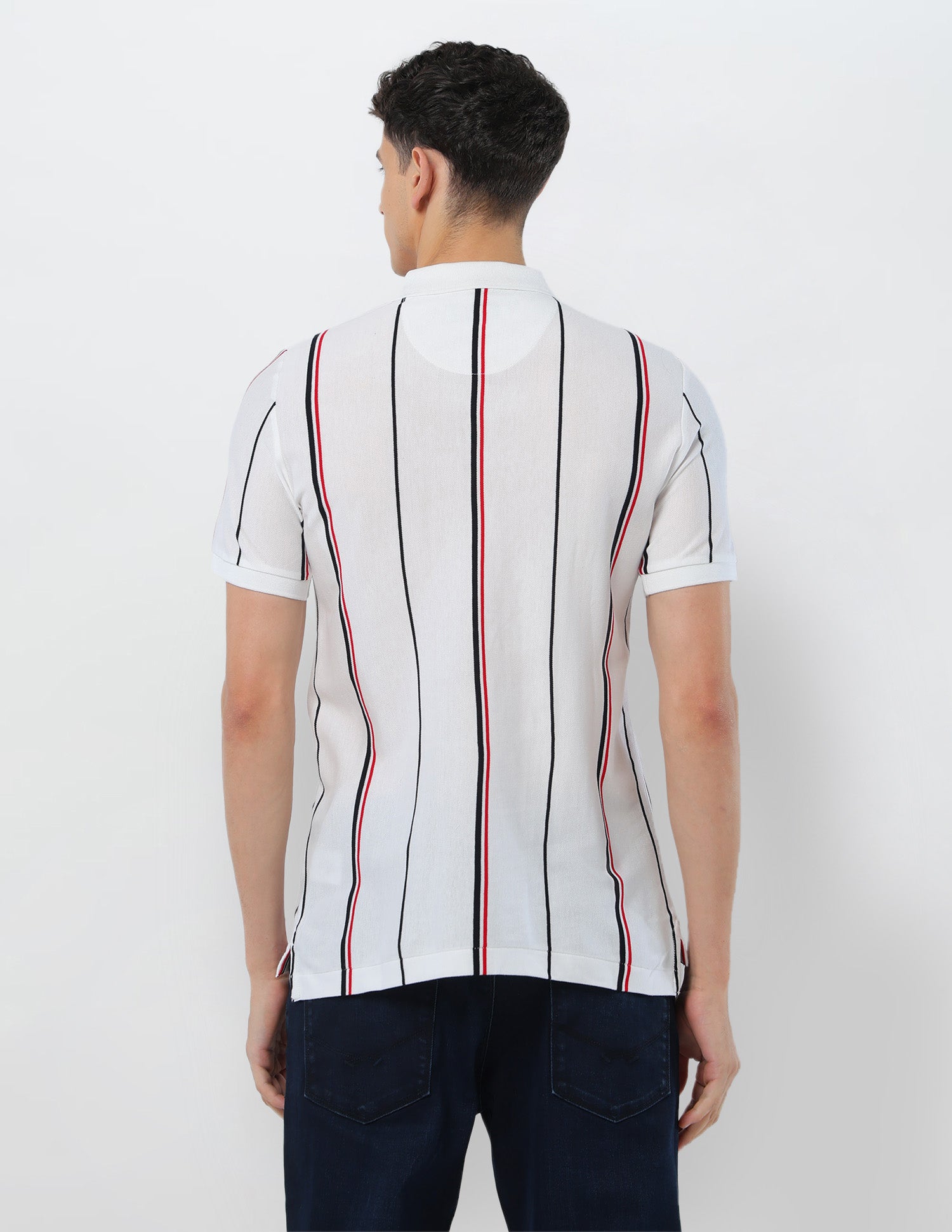 Vertical Striped Regular Fit Polo Shirt White - U.S. POLO ASSN. | Large