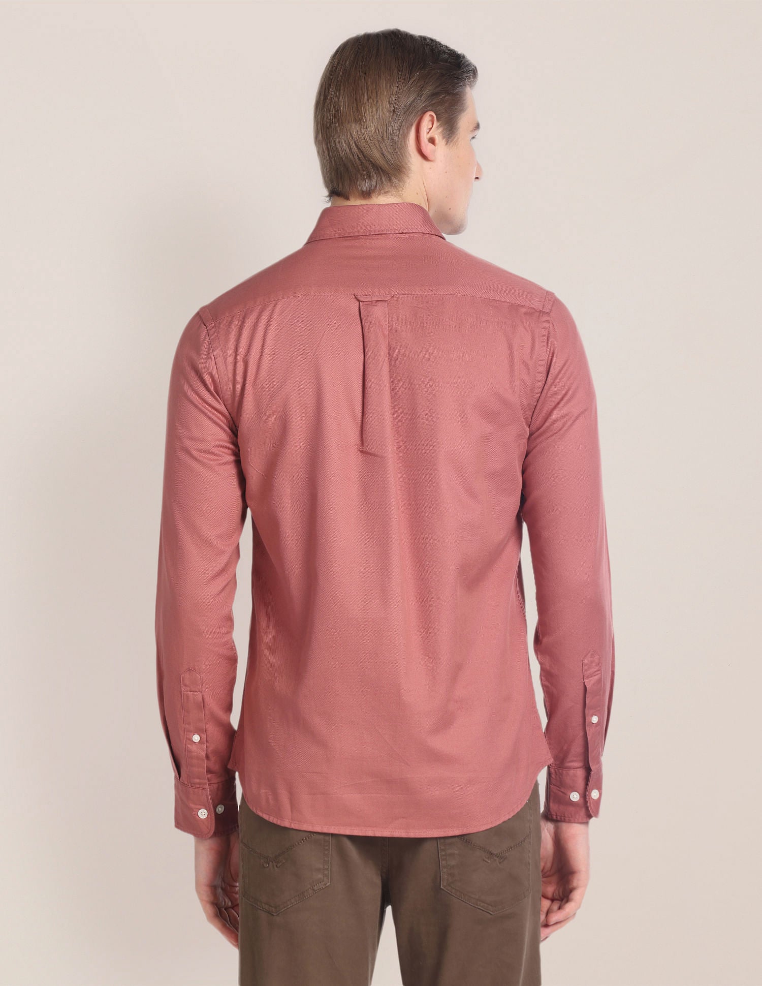 Solid Twill Casual Shirt Rust - U.S. POLO ASSN. | Large