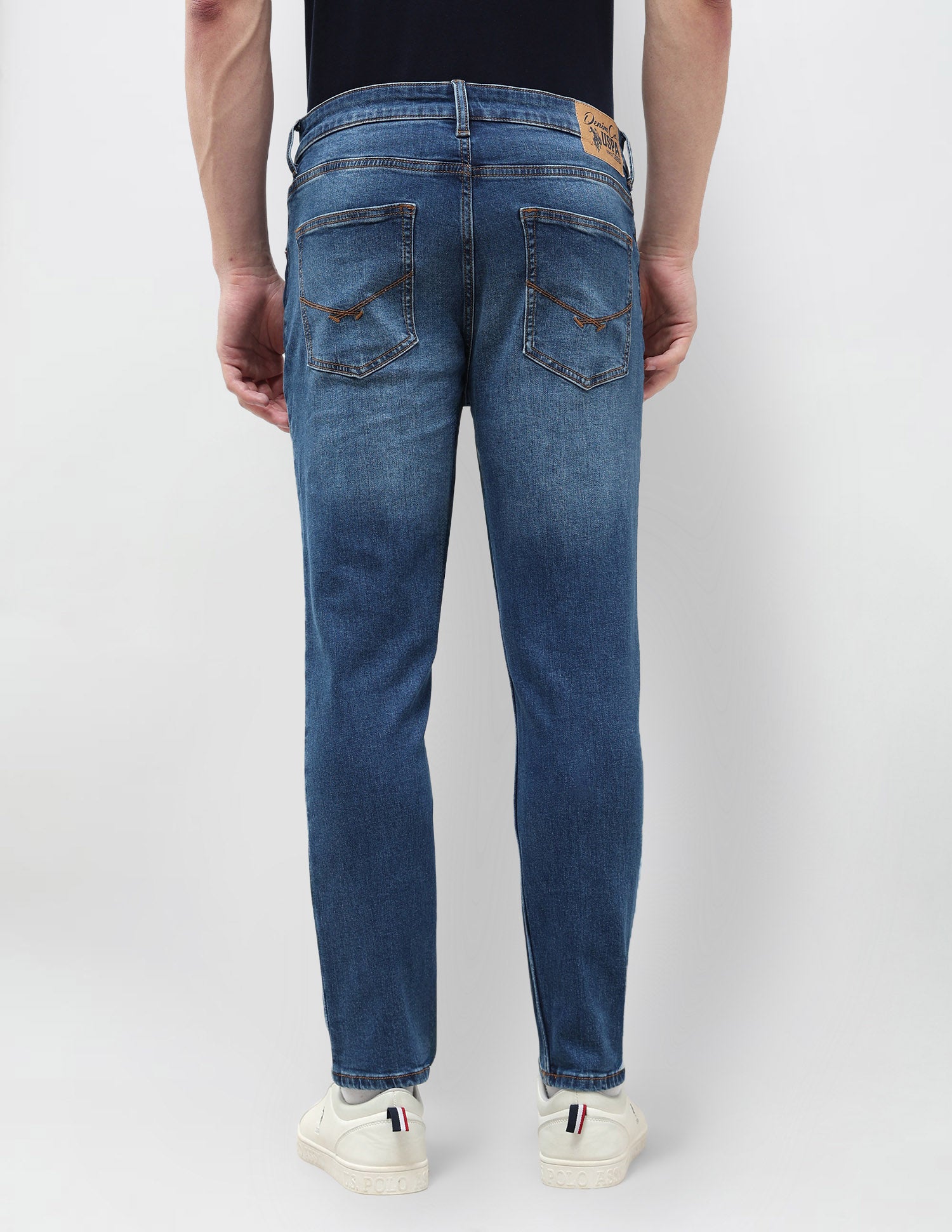 Cole Comfort Cropped Fit Blue Jeans Indigo - U.S. POLO ASSN. | Large