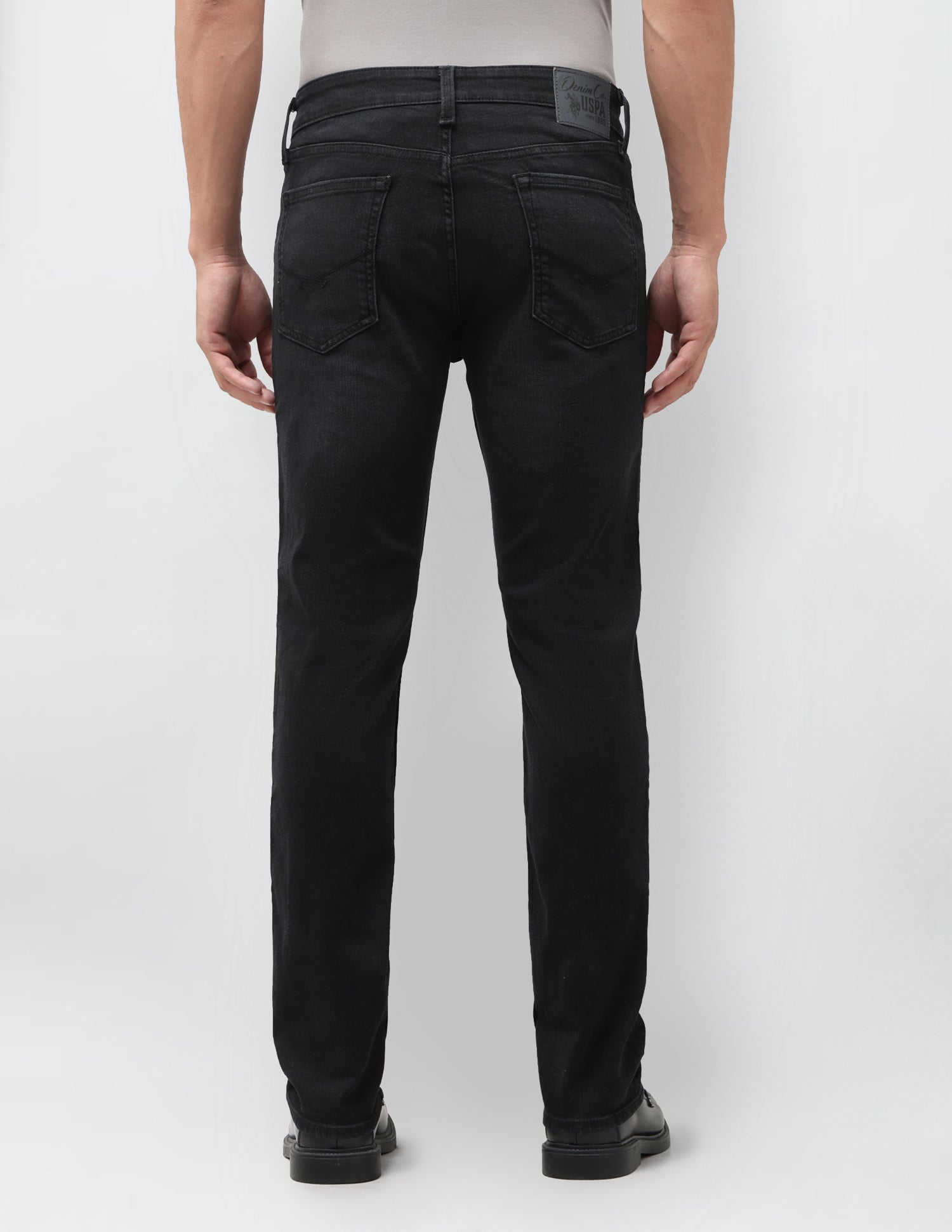 Brandon Slim Tapered Fit Black Jeans Black - U.S. Polo Assn. India | Large