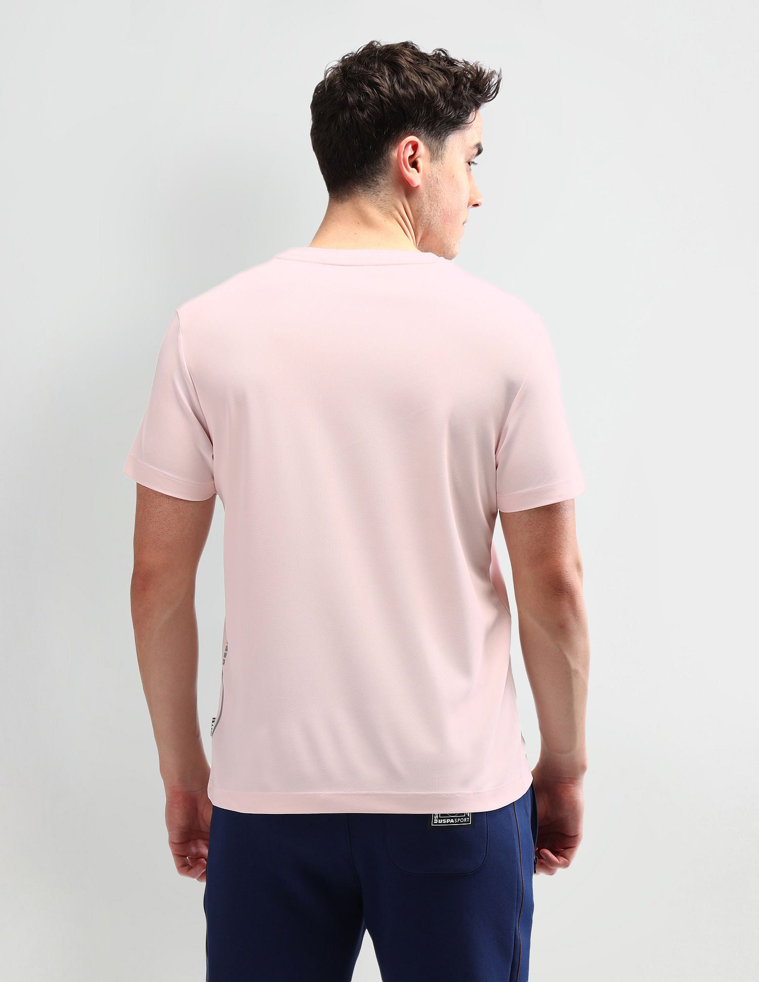 Slim Fit Printed T-Shirt Light Pink - U.S. Polo Assn. India | Large