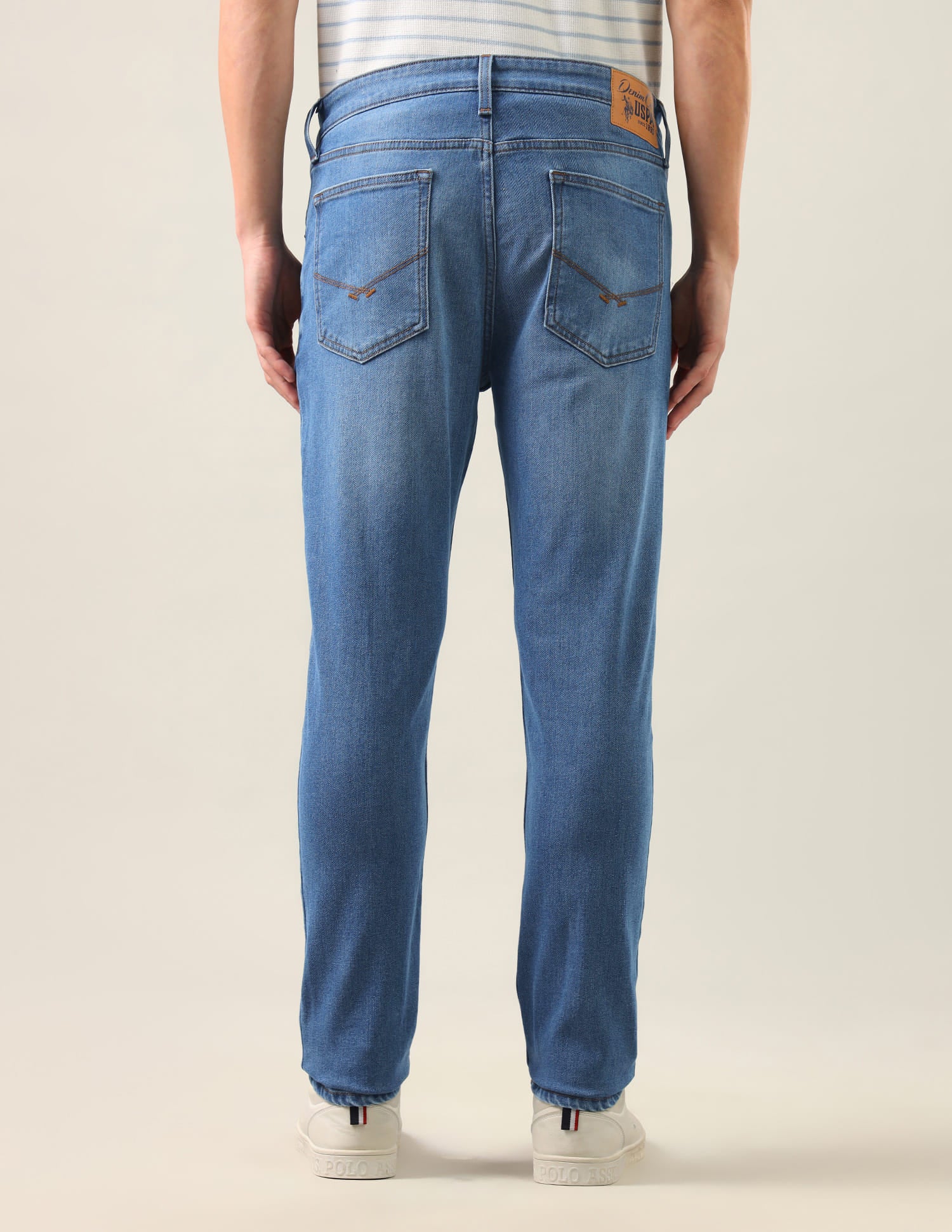 Brandon Slim-Tapered Fit Blue Jeans Blue - U.S. Polo Assn. India | Large