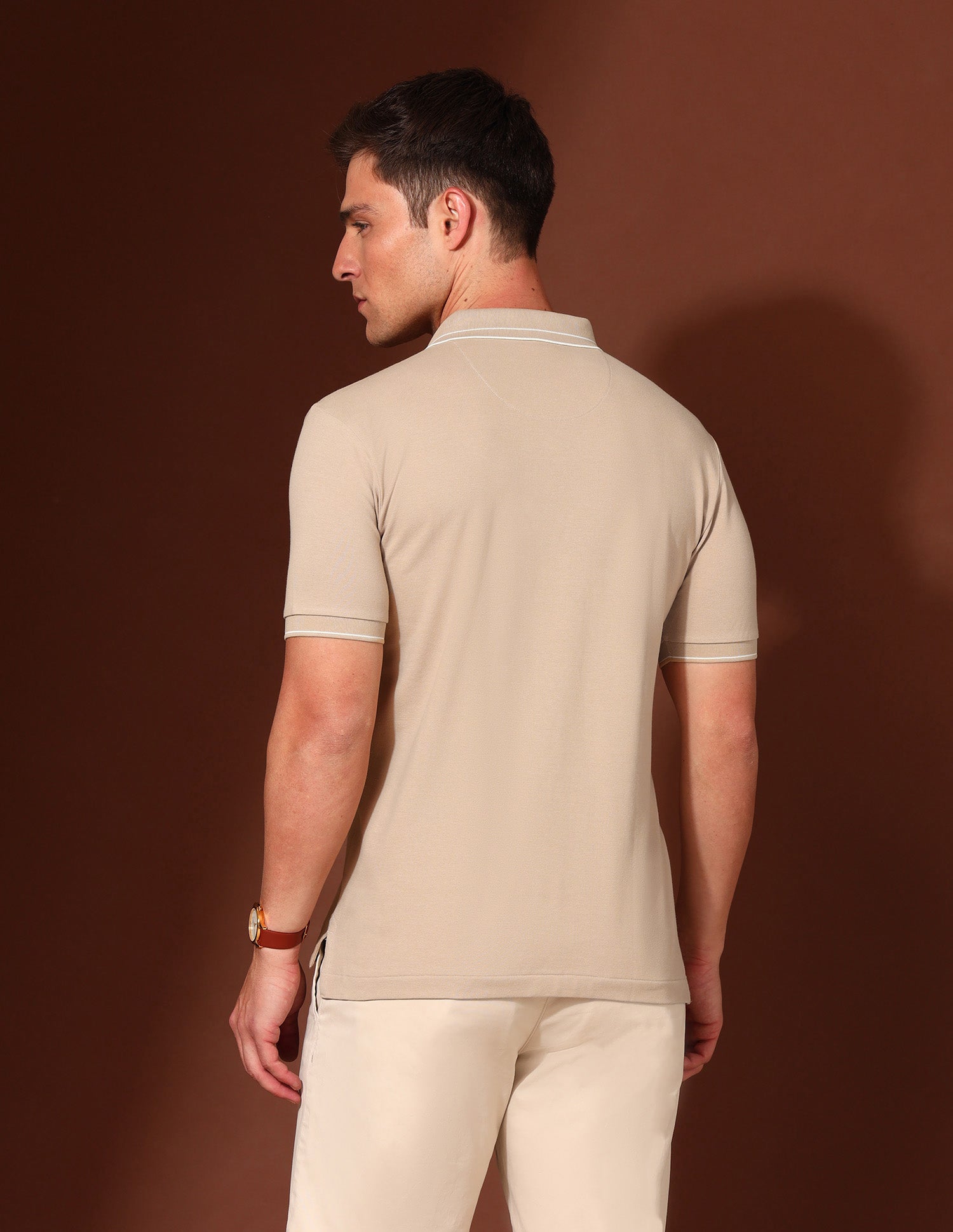 Solid Working Holiday Polo Shirt Beige - U.S. Polo Assn. India | Large