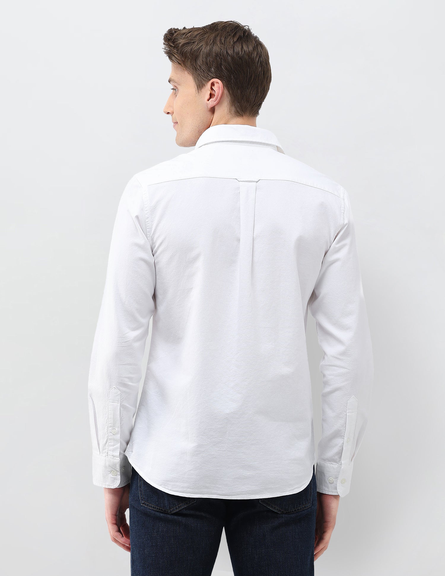 Oxford Regular Fit Solid Shirt White - U.S. Polo Assn. India | Large