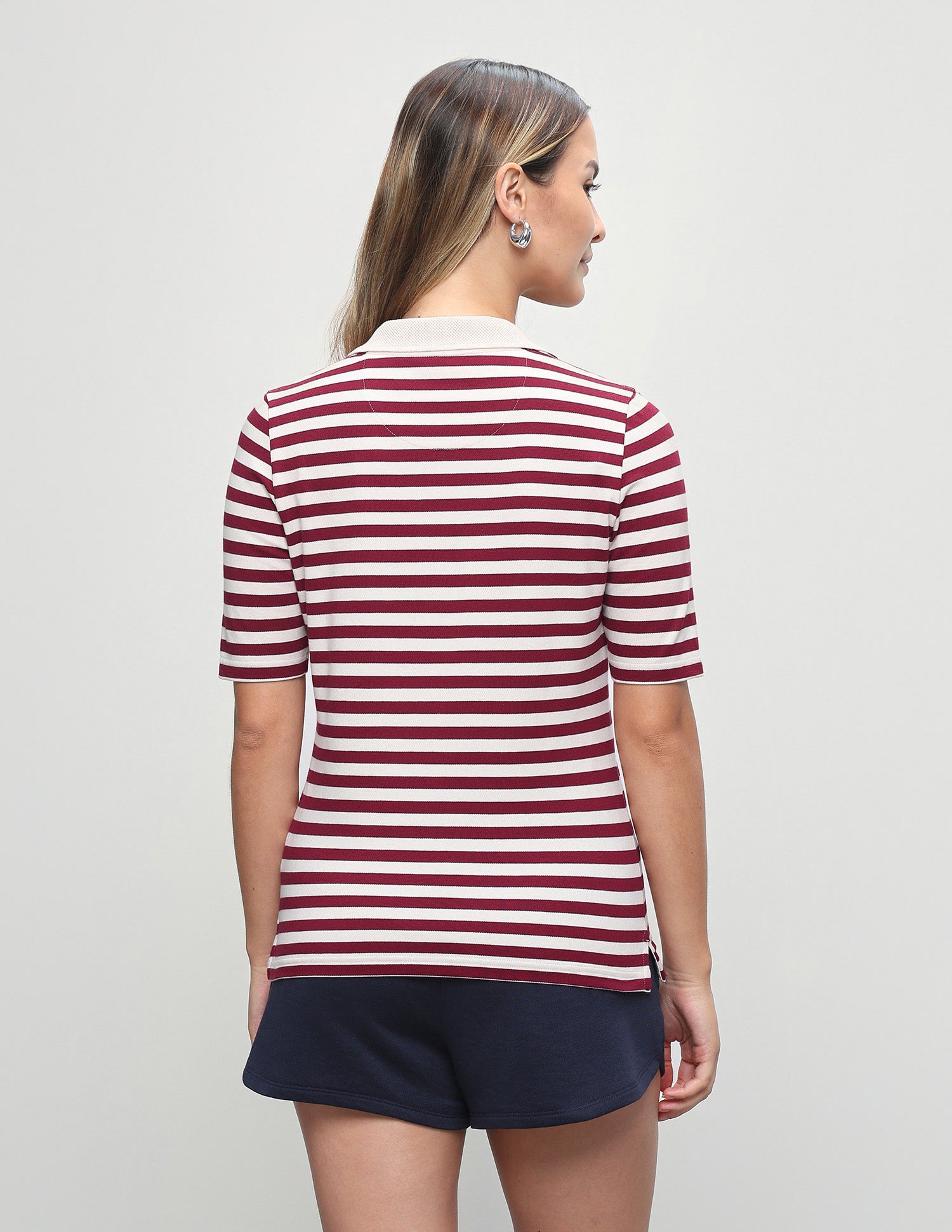 Horizontal Striped Relaxed Fit Polo Shirt Red - U.S. Polo Assn. India | Large