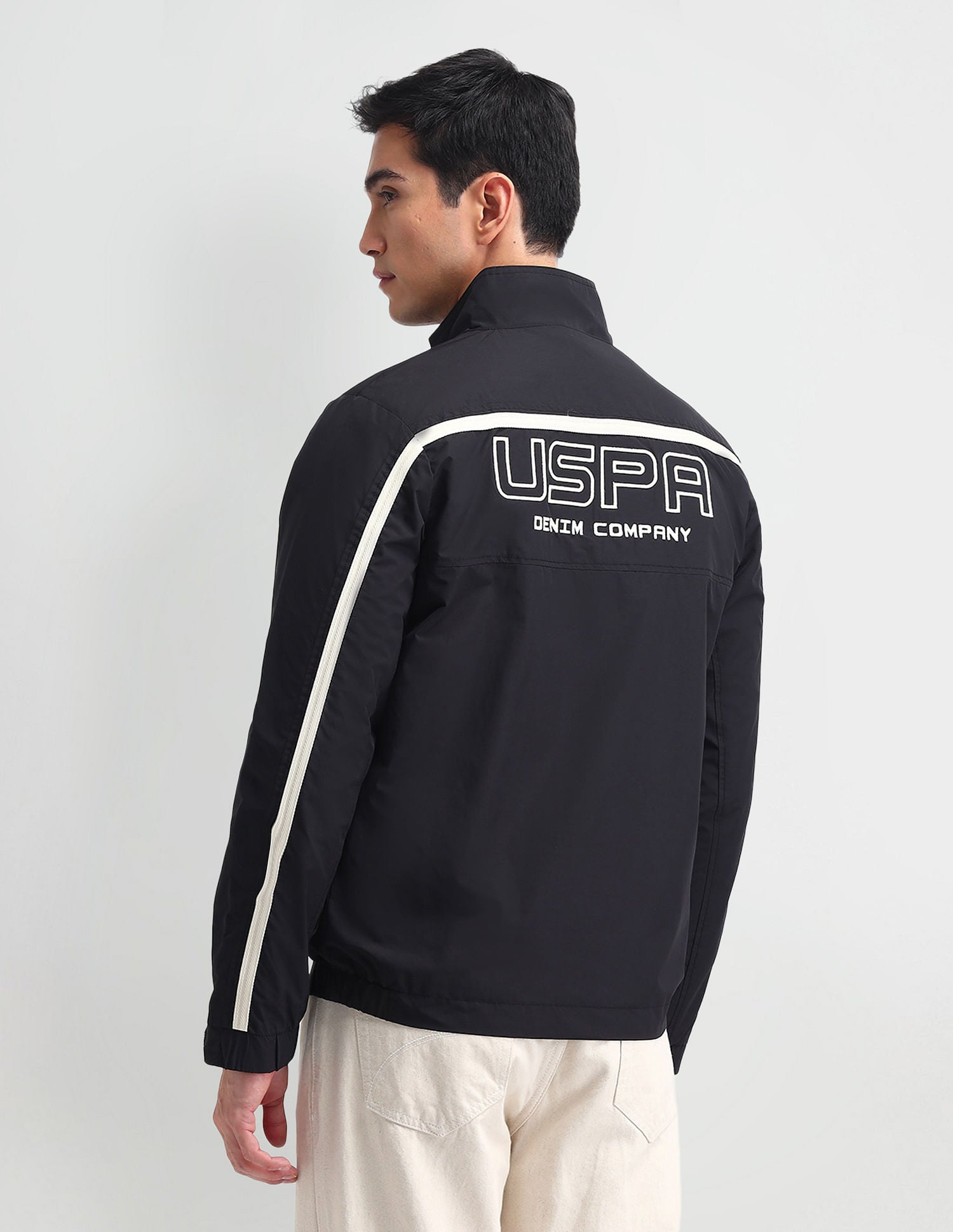 Regular Fit Solid Casual Jacket Black - U.S. POLO ASSN. | Large