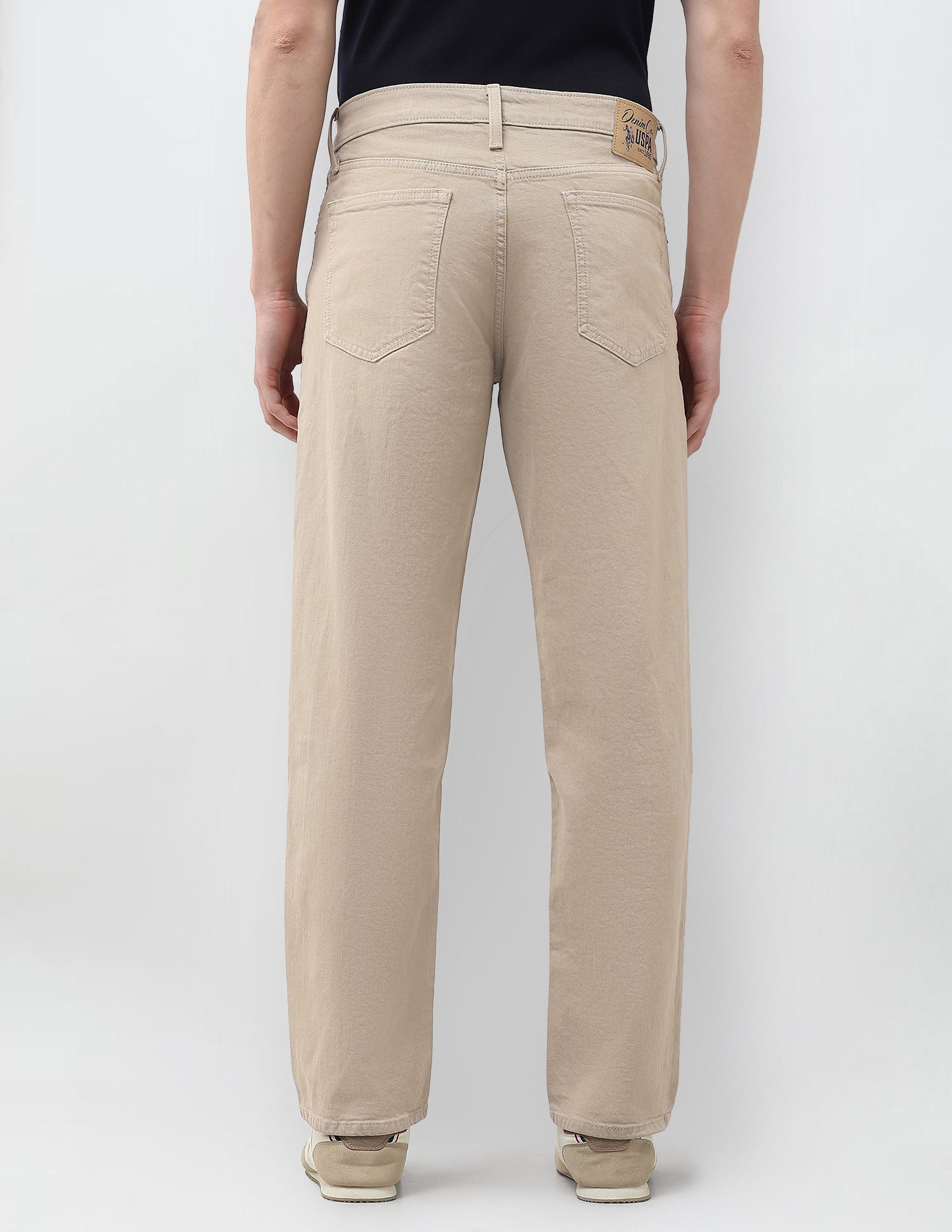 Shawn Relaxed Fit Brown Jeans Khaki - U.S. Polo Assn. India | Large