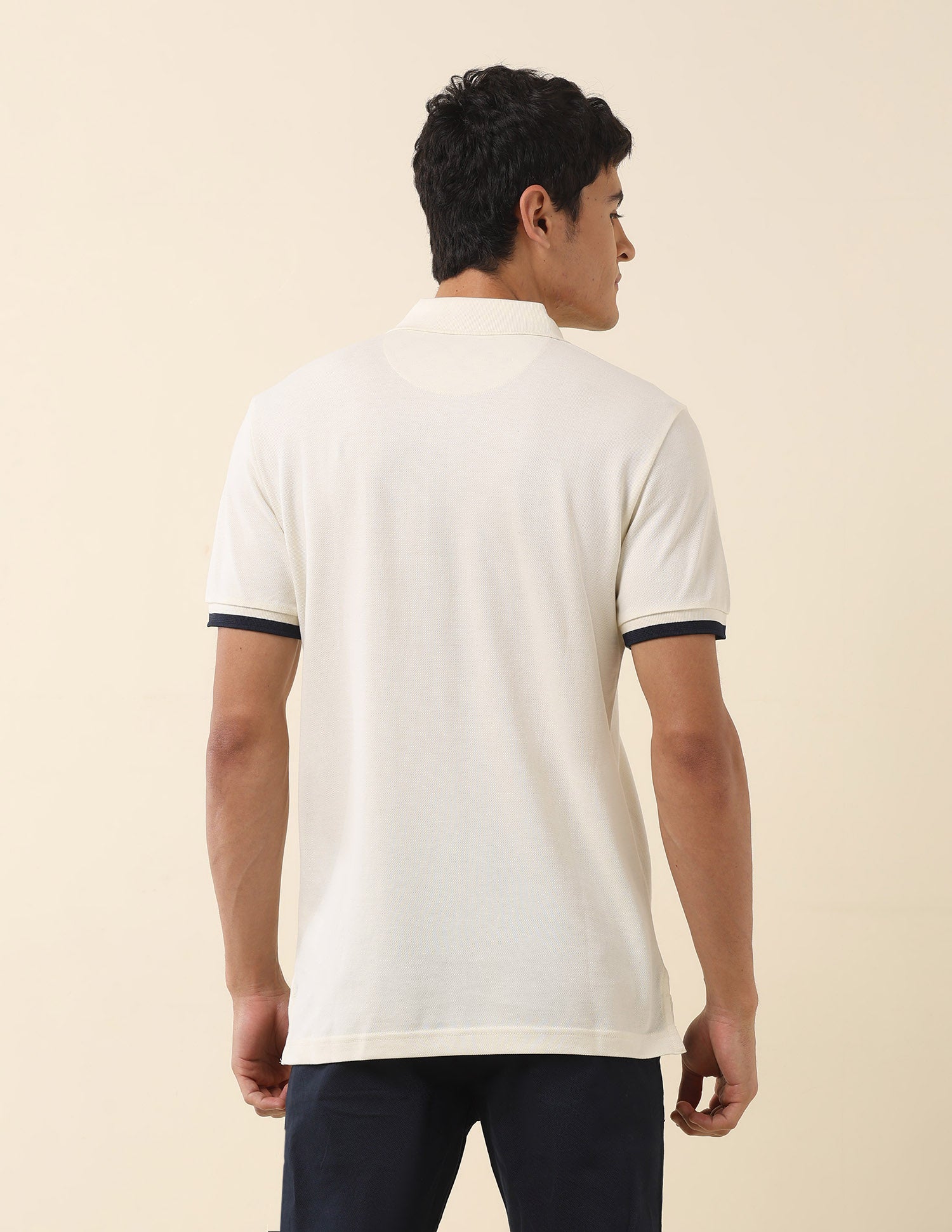 Brand Embroidered Summer Splash Polo Shirt Off White - U.S. Polo Assn. India | Large