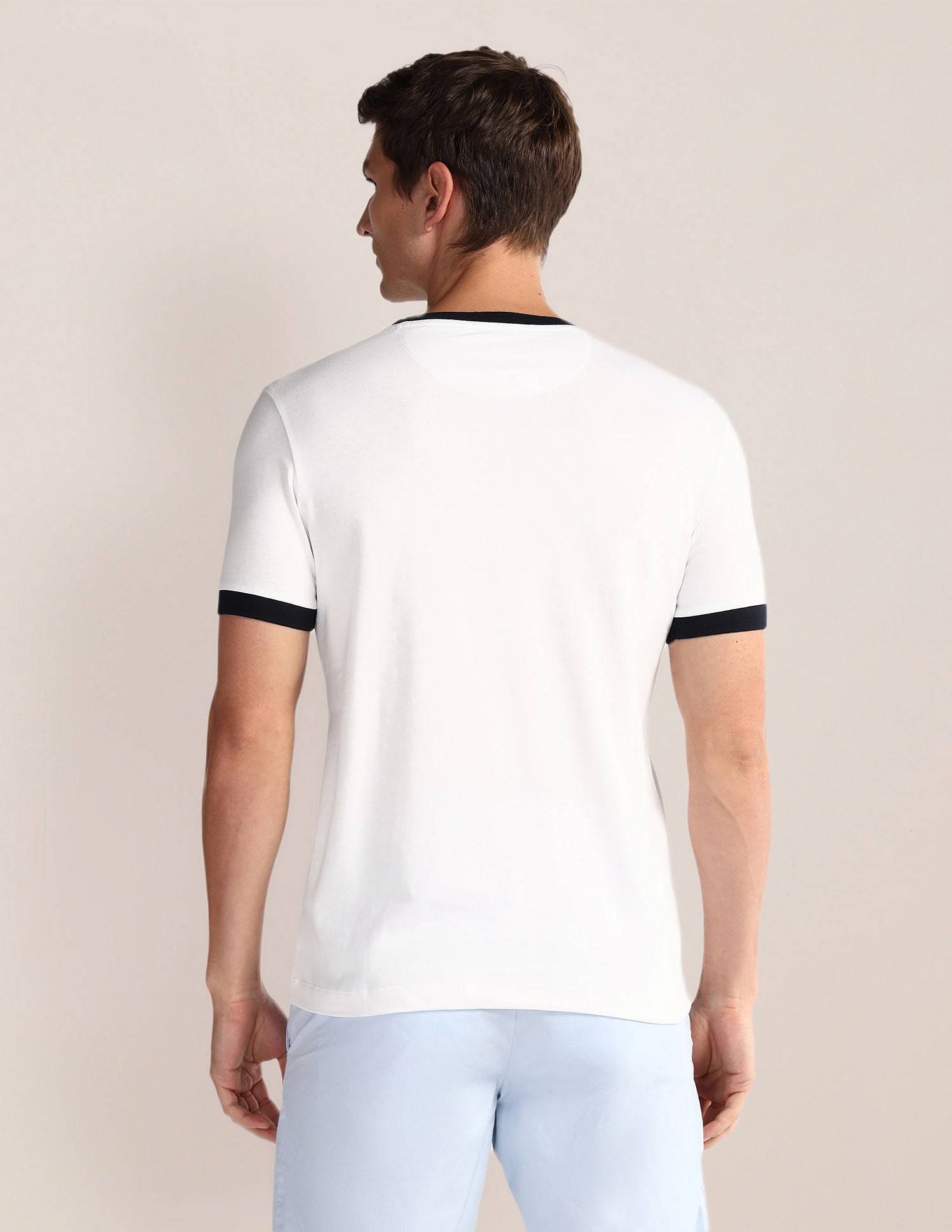 Crew Neck Brand Print T-Shirt White - U.S. POLO ASSN. | Large