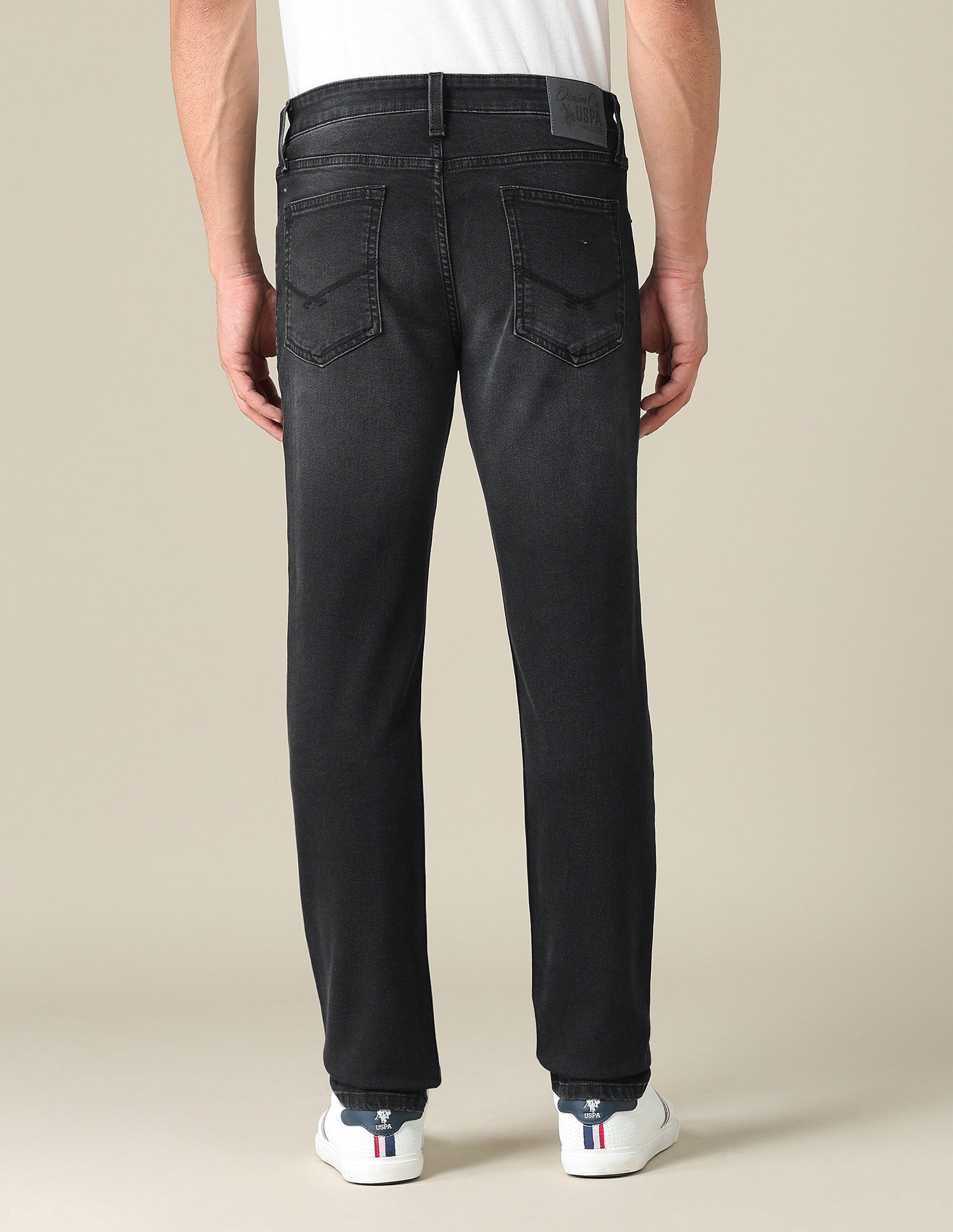 Brandon Slim Tapered Fit Black Jeans Black - U.S. POLO ASSN. | Large