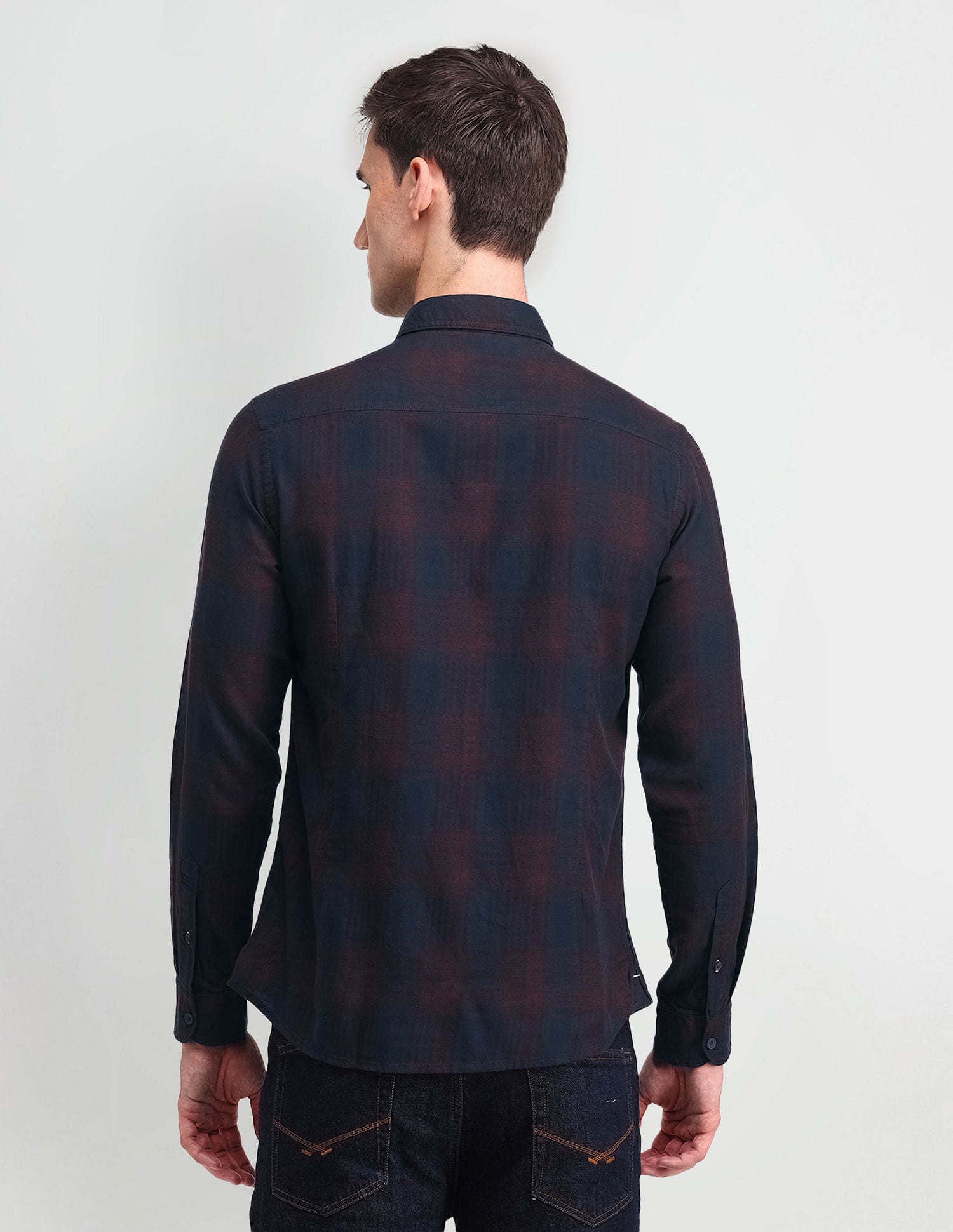 Tartan Check Slim Fit Shirt Navy - U.S. Polo Assn. India | Large
