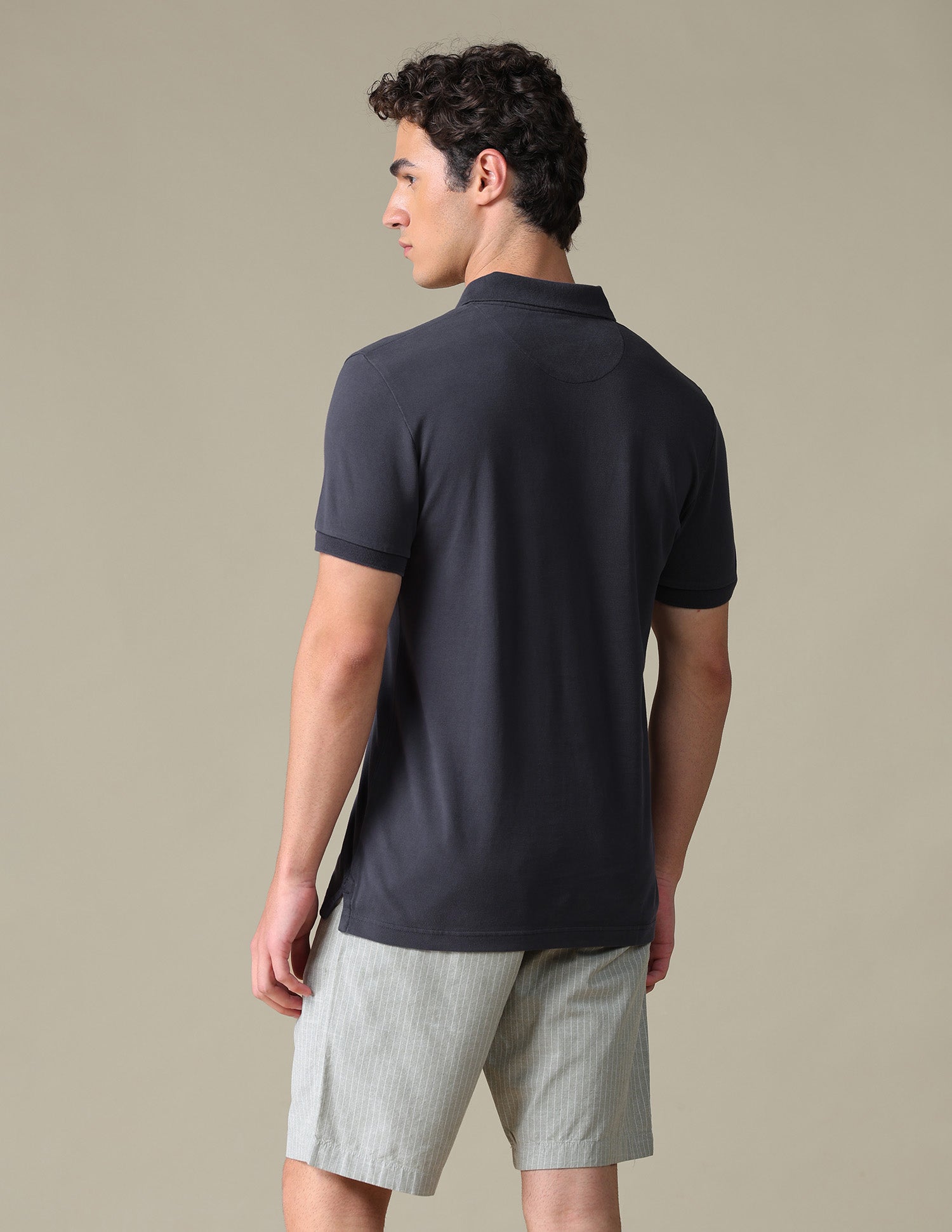 Solid Regular Fit Polo Shirt Dark Grey - U.S. Polo Assn. India | Large