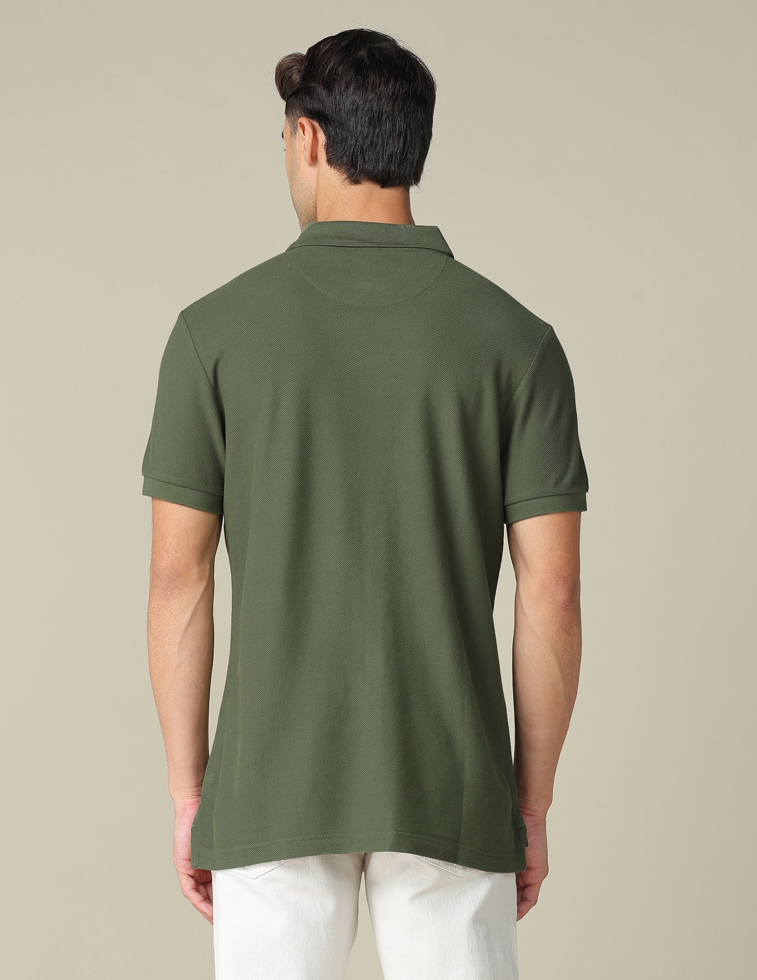 Pure Cotton Muscle Fit Polo Shirt Olive - U.S. POLO ASSN. | Large