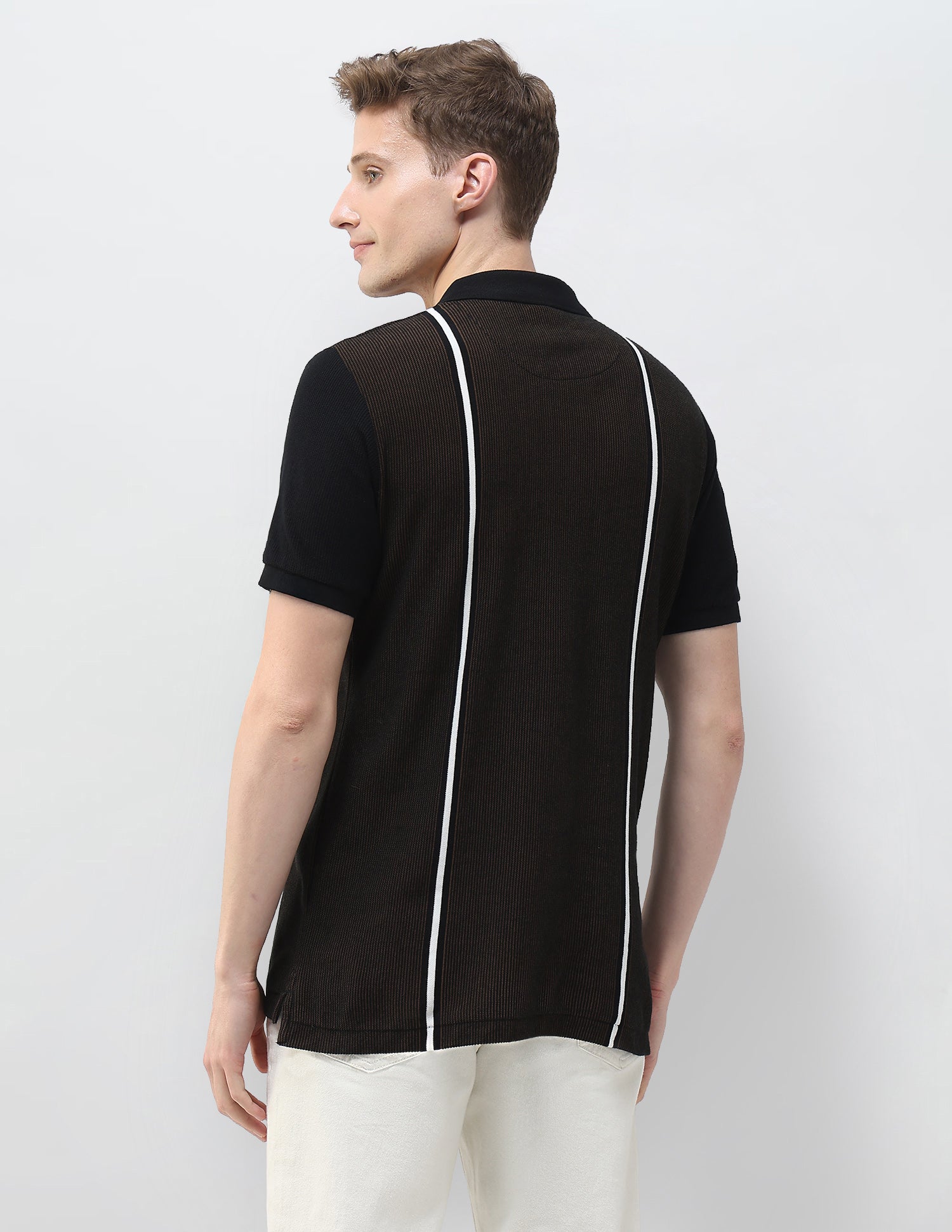 Vertical Striped Summer House Polo Shirt Black - U.S. Polo Assn. India | Large