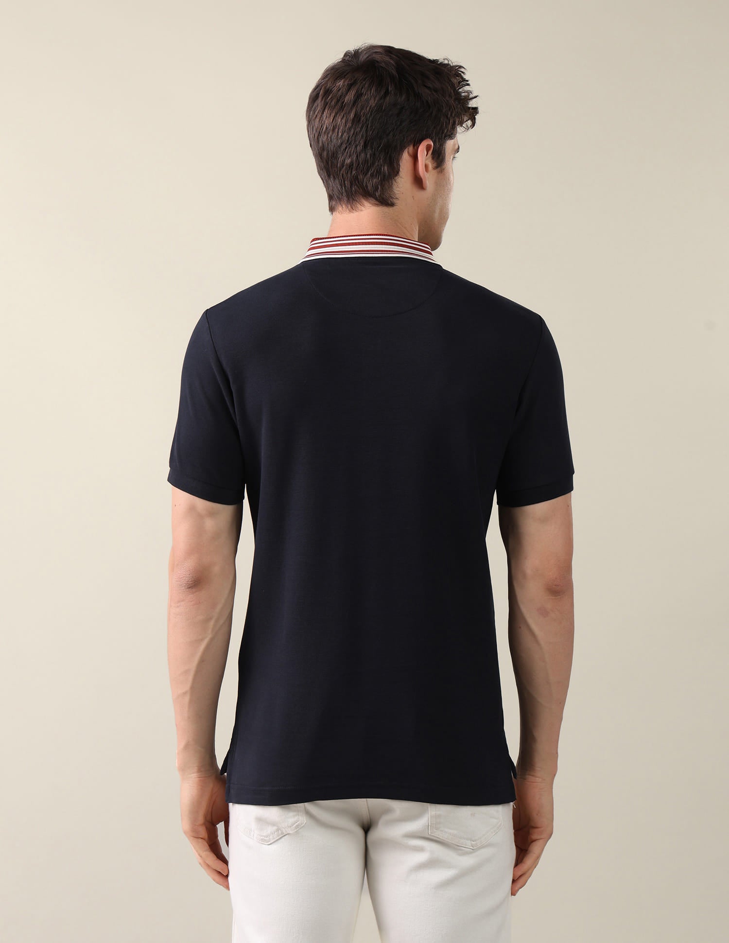 Solid Slim Fit Polo Shirt Blue - U.S. Polo Assn. India | Large