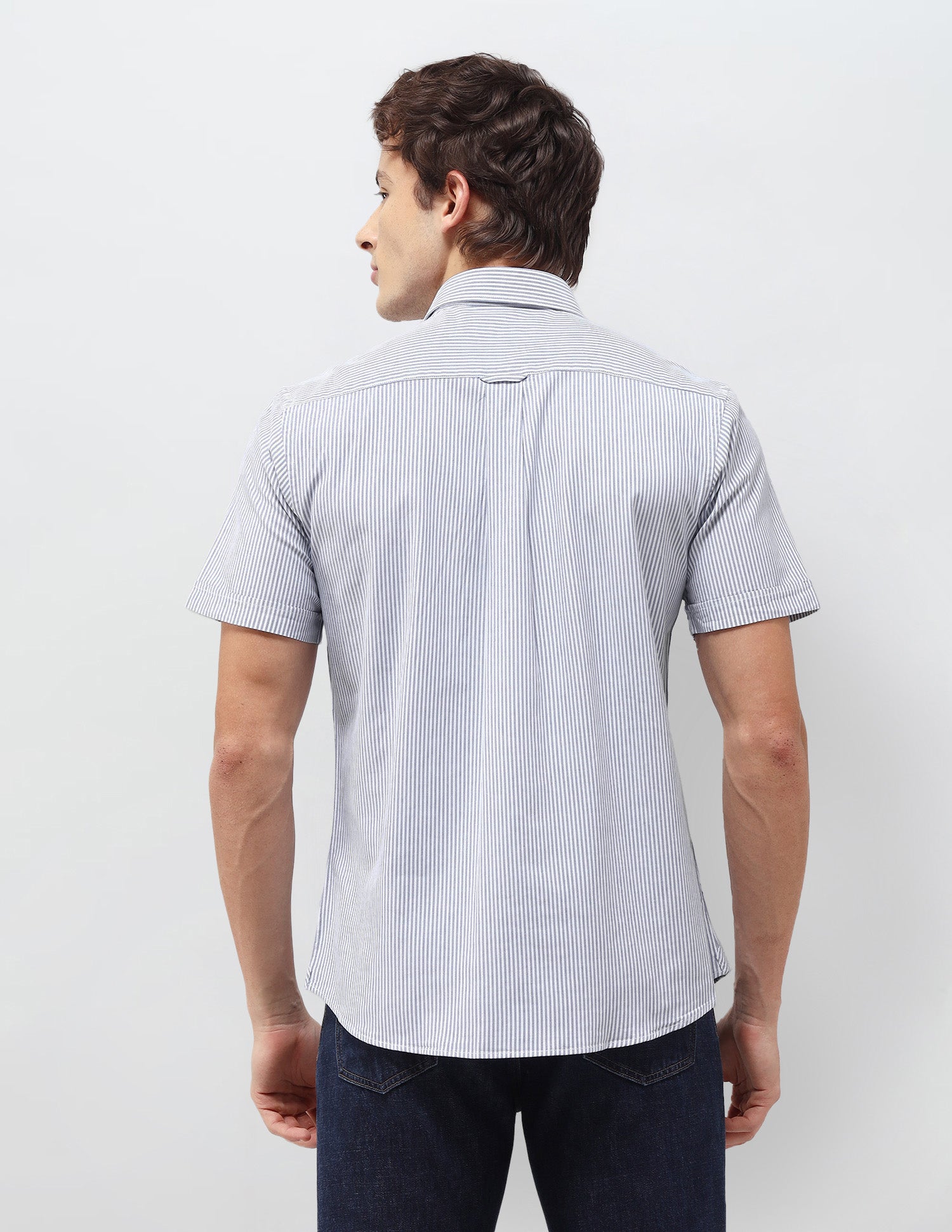 Vertical Striped Regular Fit Shirt Blue - U.S. Polo Assn. India | Large