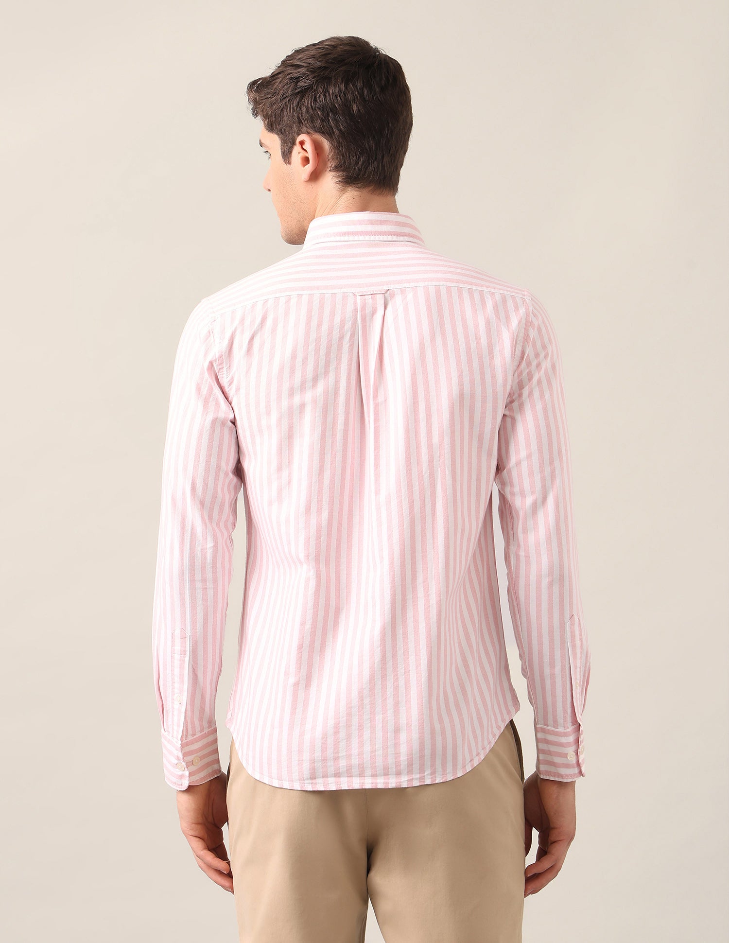 Vertical Striped Oxford Shirt Pink - U.S. Polo Assn. India | Large