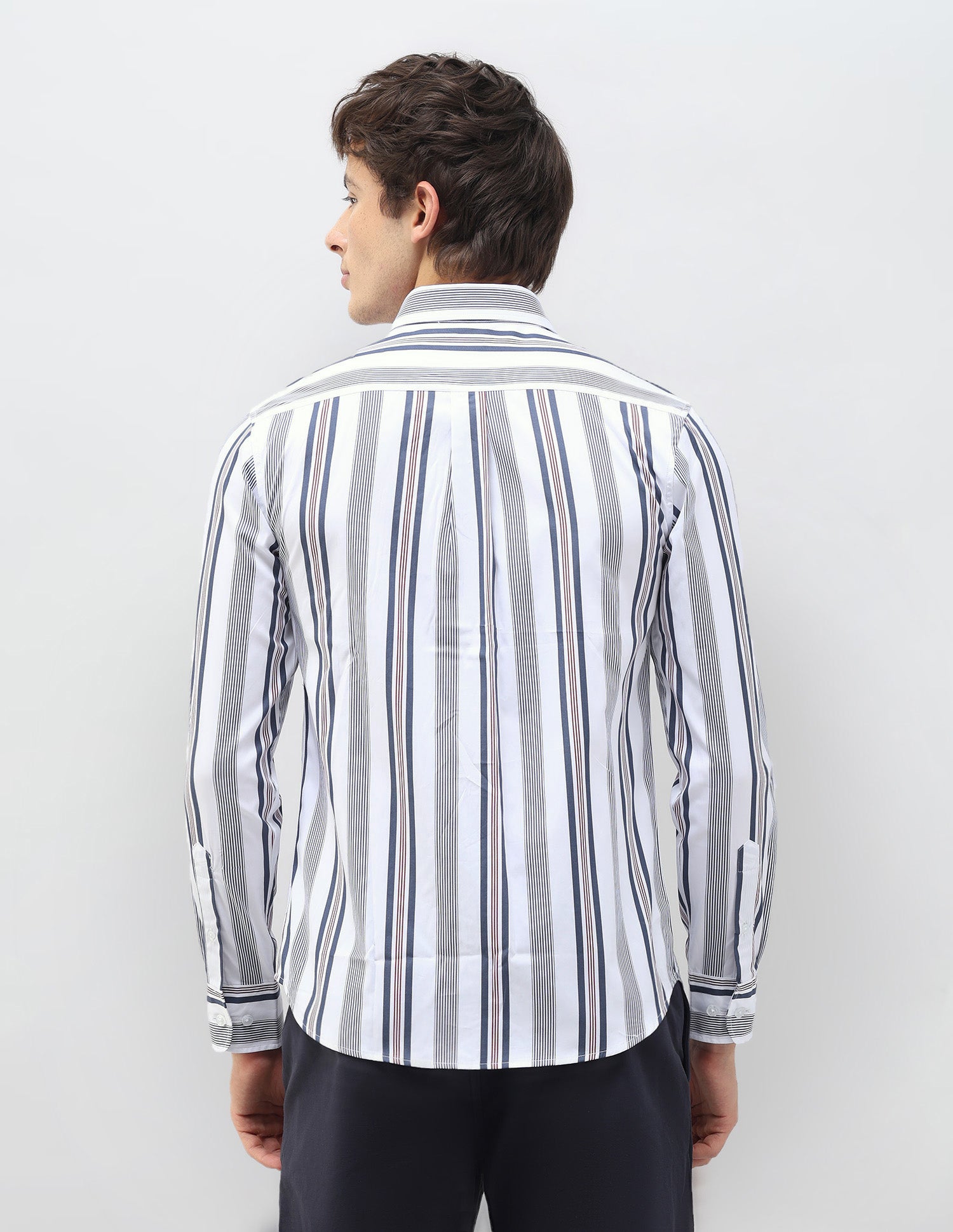 New Port Marina Vertical Striped Shirt Navy - U.S. Polo Assn. India | Large