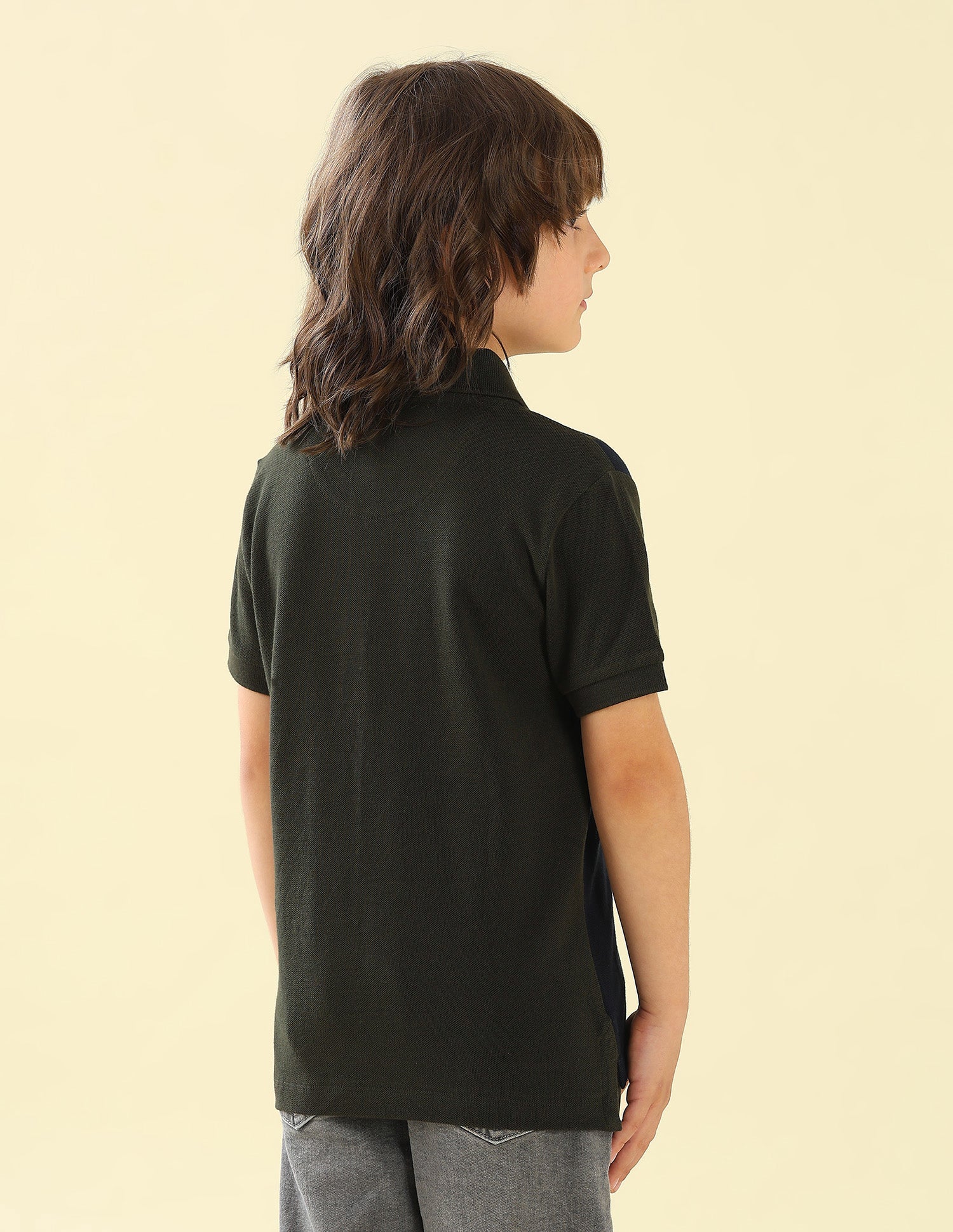 Vertical Striped Regular Fit Polo Shirt Olive - U.S. Polo Assn. India | Large