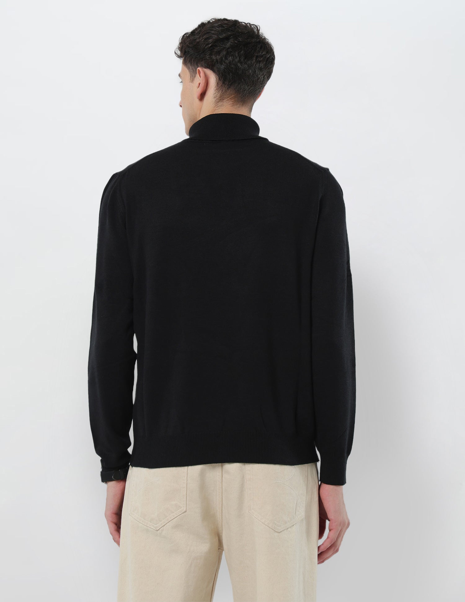 Turtleneck Regular Fit Sweater Black - U.S. Polo Assn. India | Large