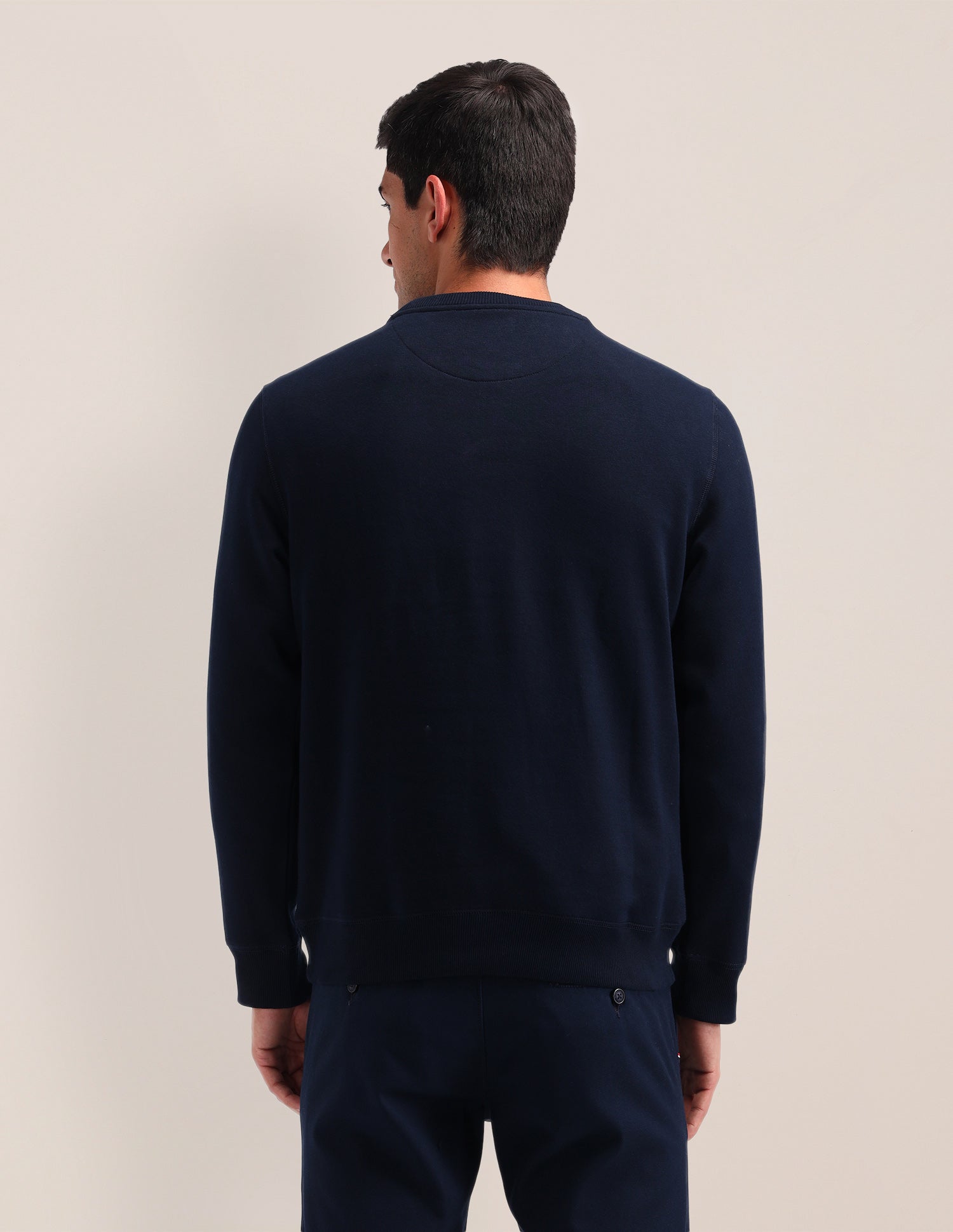 Brand Printed Regular Fit Sweatshirt Navy - U.S. POLO ASSN. | Large