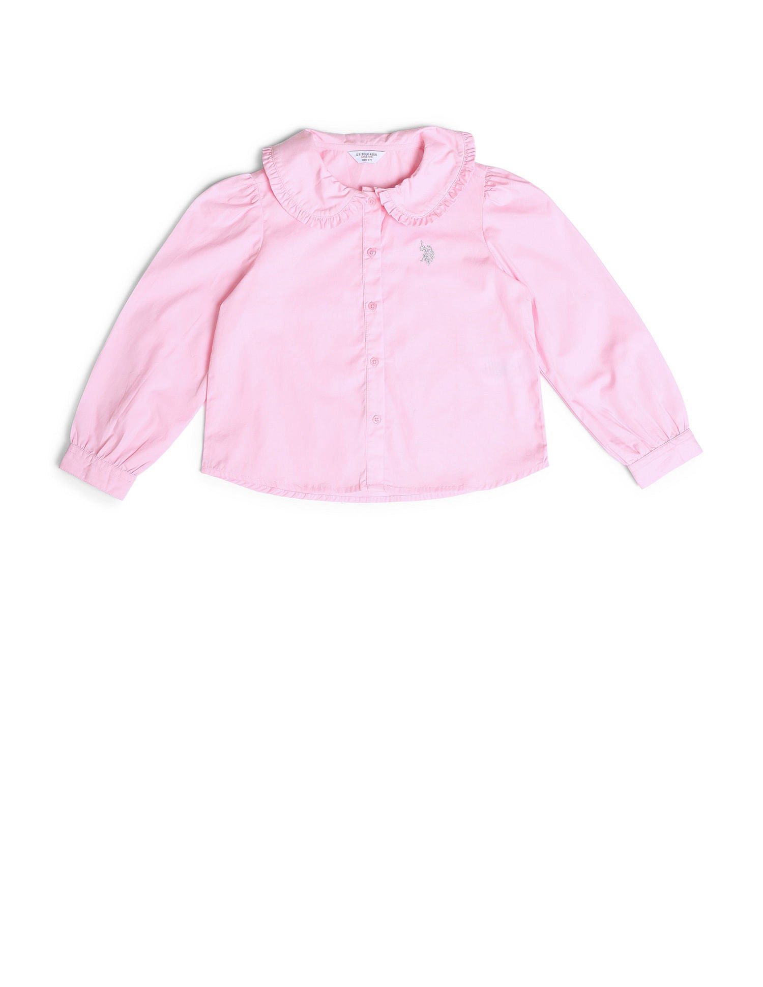 Girls Peter Pan Collar Regular Top Light Pink - U.S. POLO ASSN. | Large
