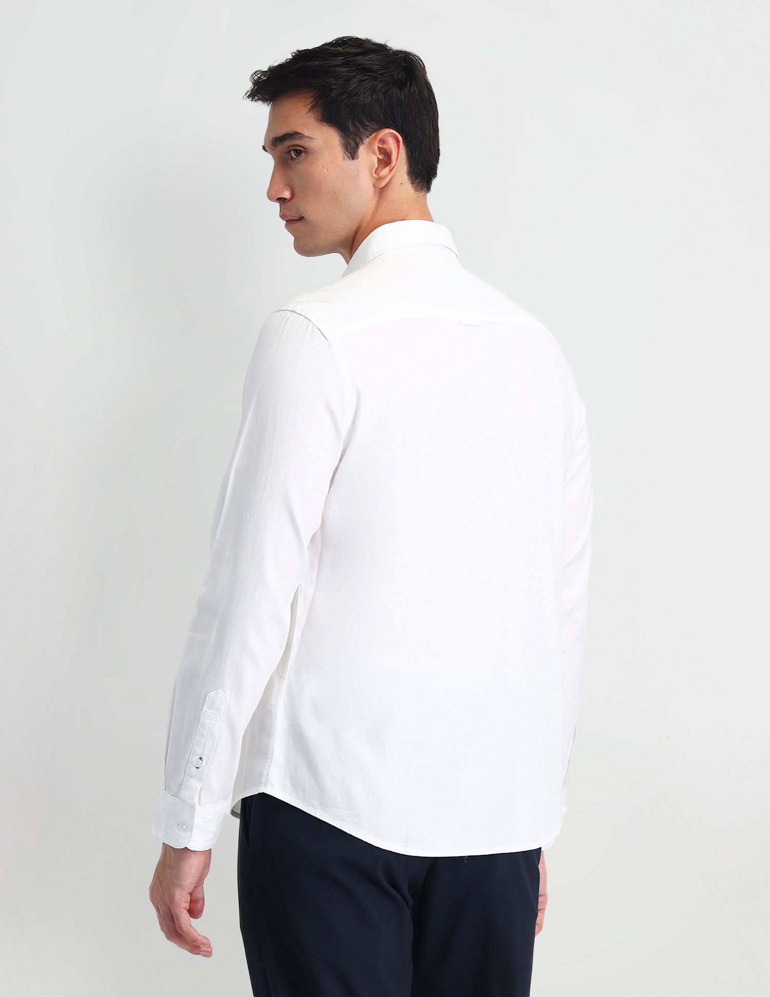 Pure Cotton Solid Shirt White - U.S. Polo Assn. India | Large