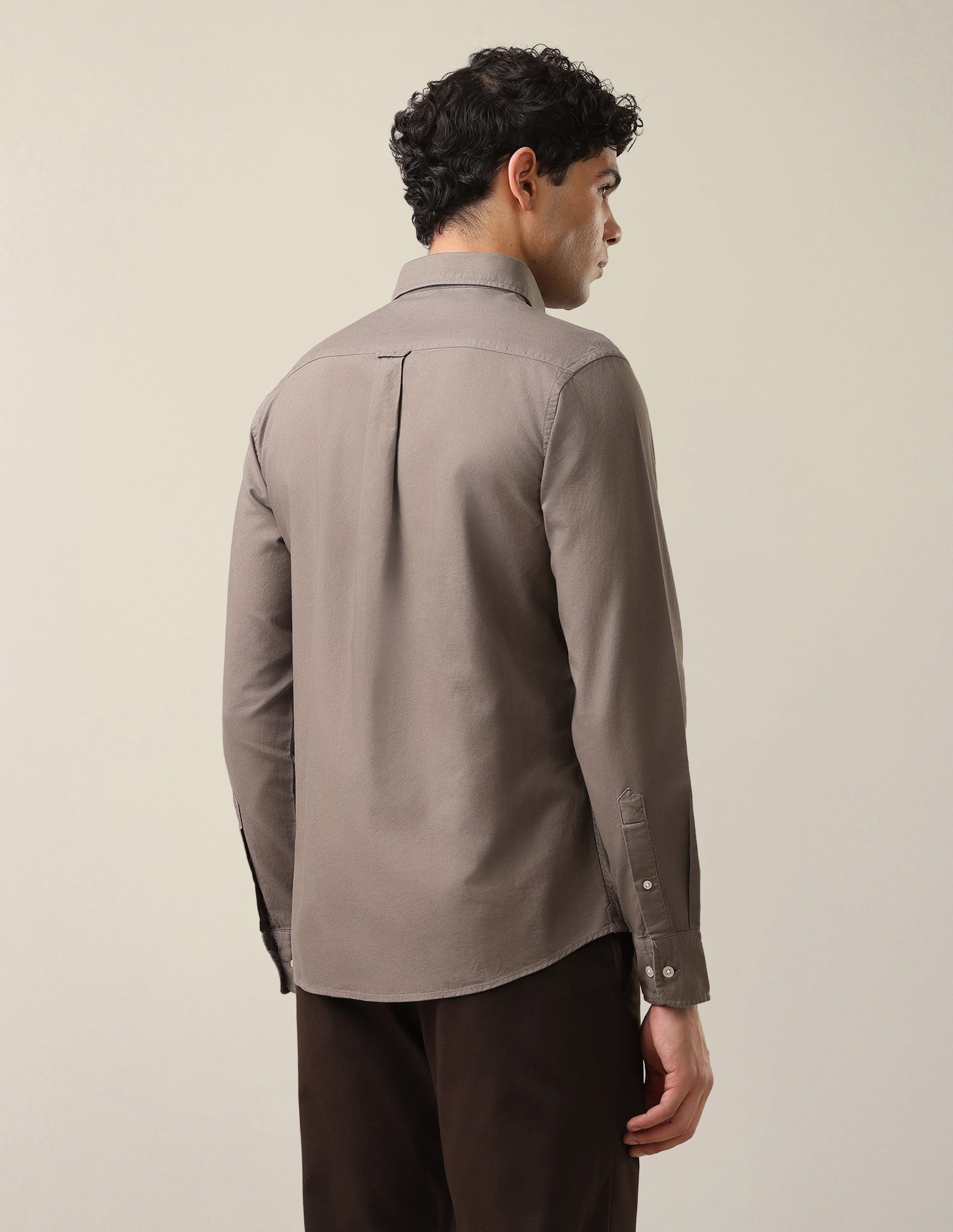 Oxford Tailored Fit Button-Down Collar Shirt Grey - U.S. Polo Assn. India | Large