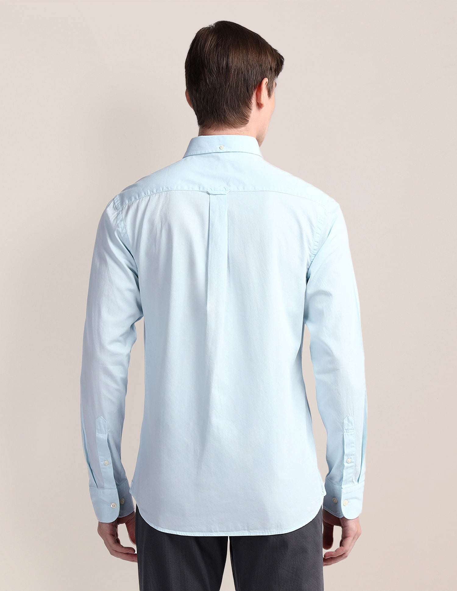 Tailored Fit Cotton Twill Shirt Light Blue - U.S. POLO ASSN. | Large