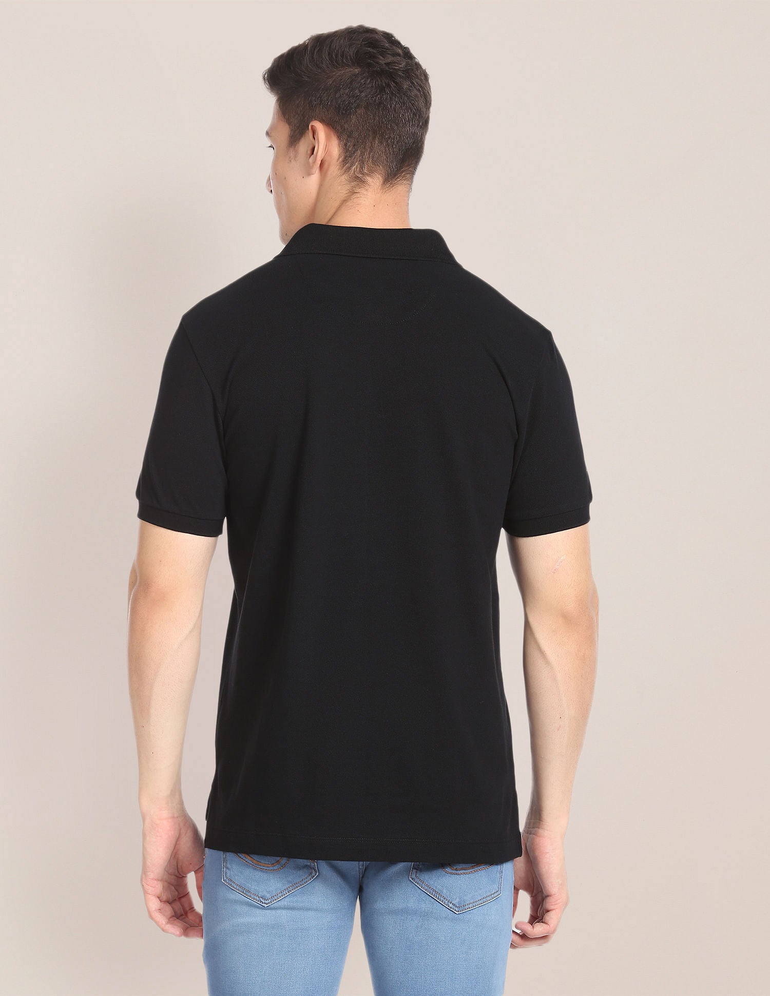 Colour Block Slim Polo Shirt Black - U.S. POLO ASSN. | Large