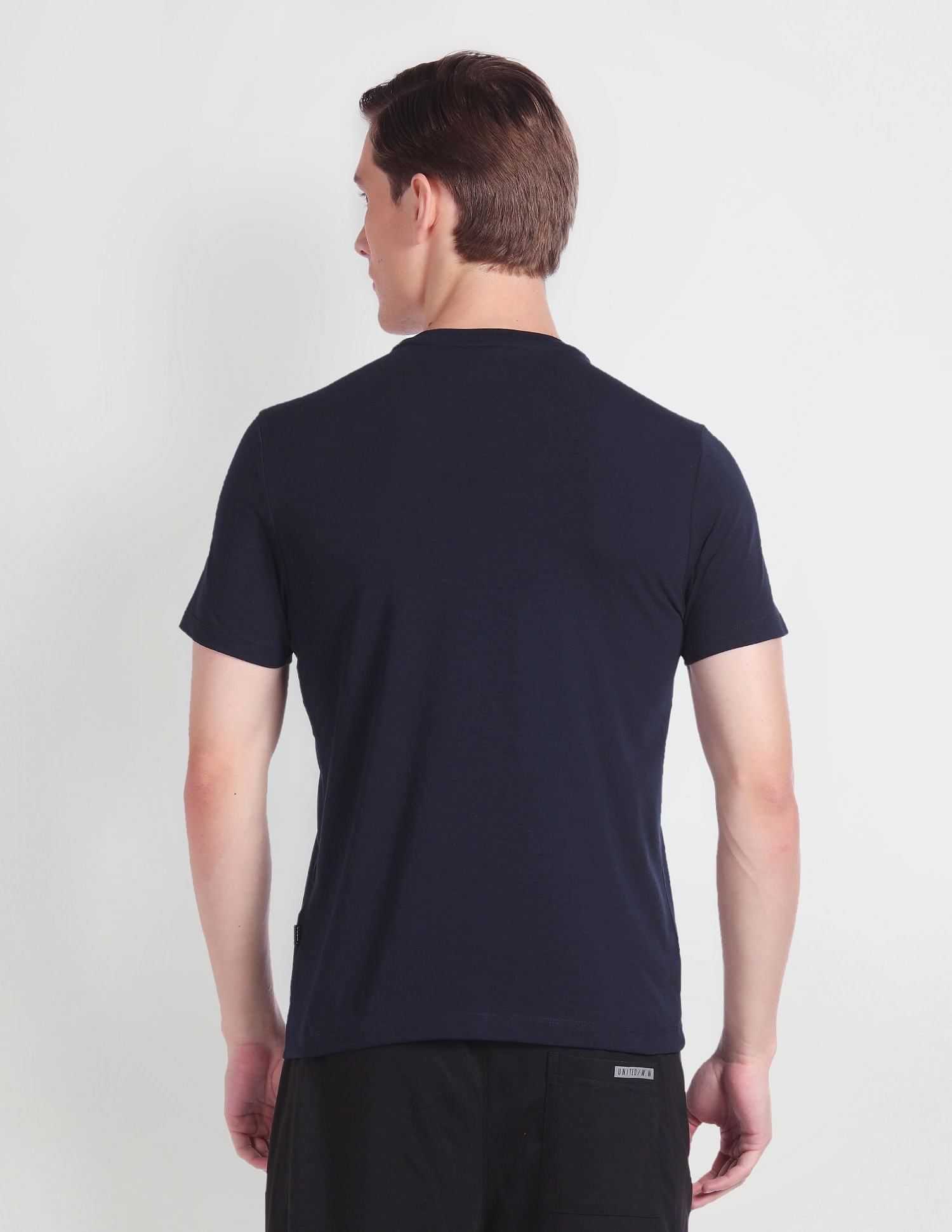 Brand Print Stretch Active T-Shirt Navy - U.S. POLO ASSN. | Large