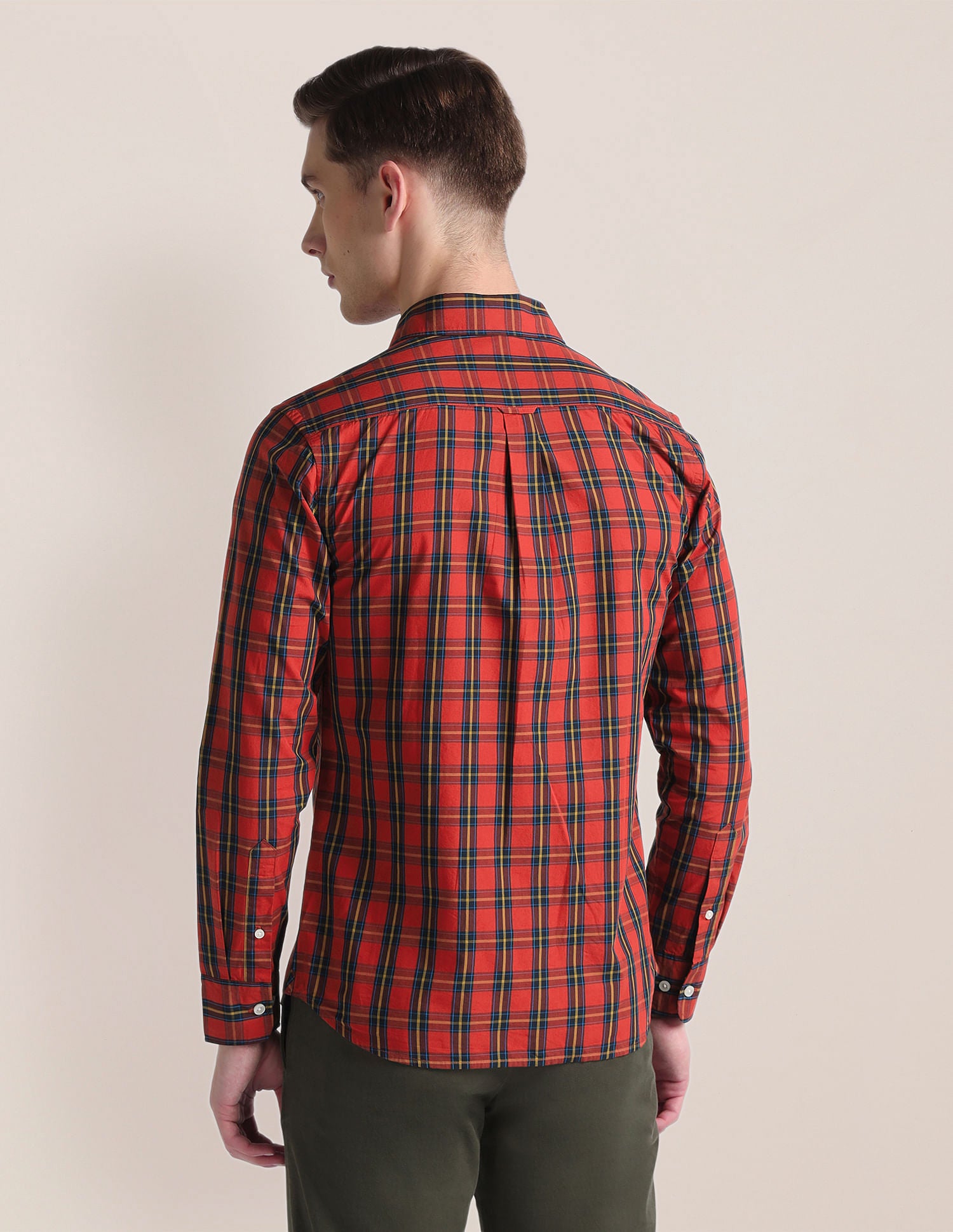 Tartan Check Tailored Fit Shirt Red - U.S. Polo Assn. India | Large