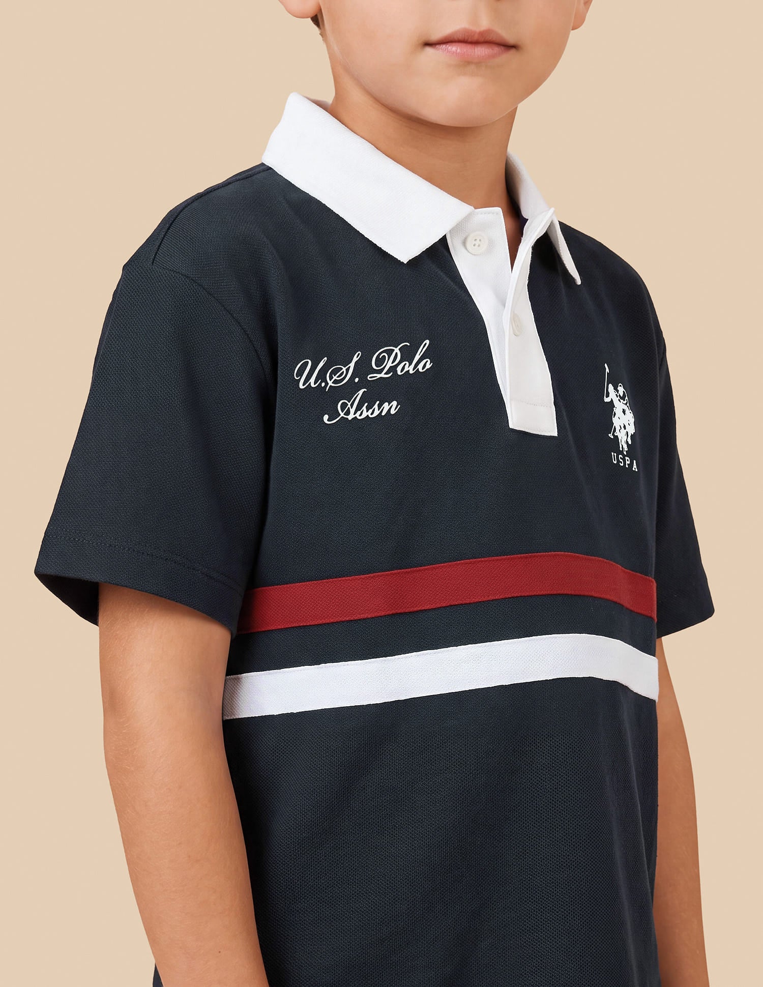 Solid Oversized Fit Polo Shirt Blue - U.S. Polo Assn. India | Large