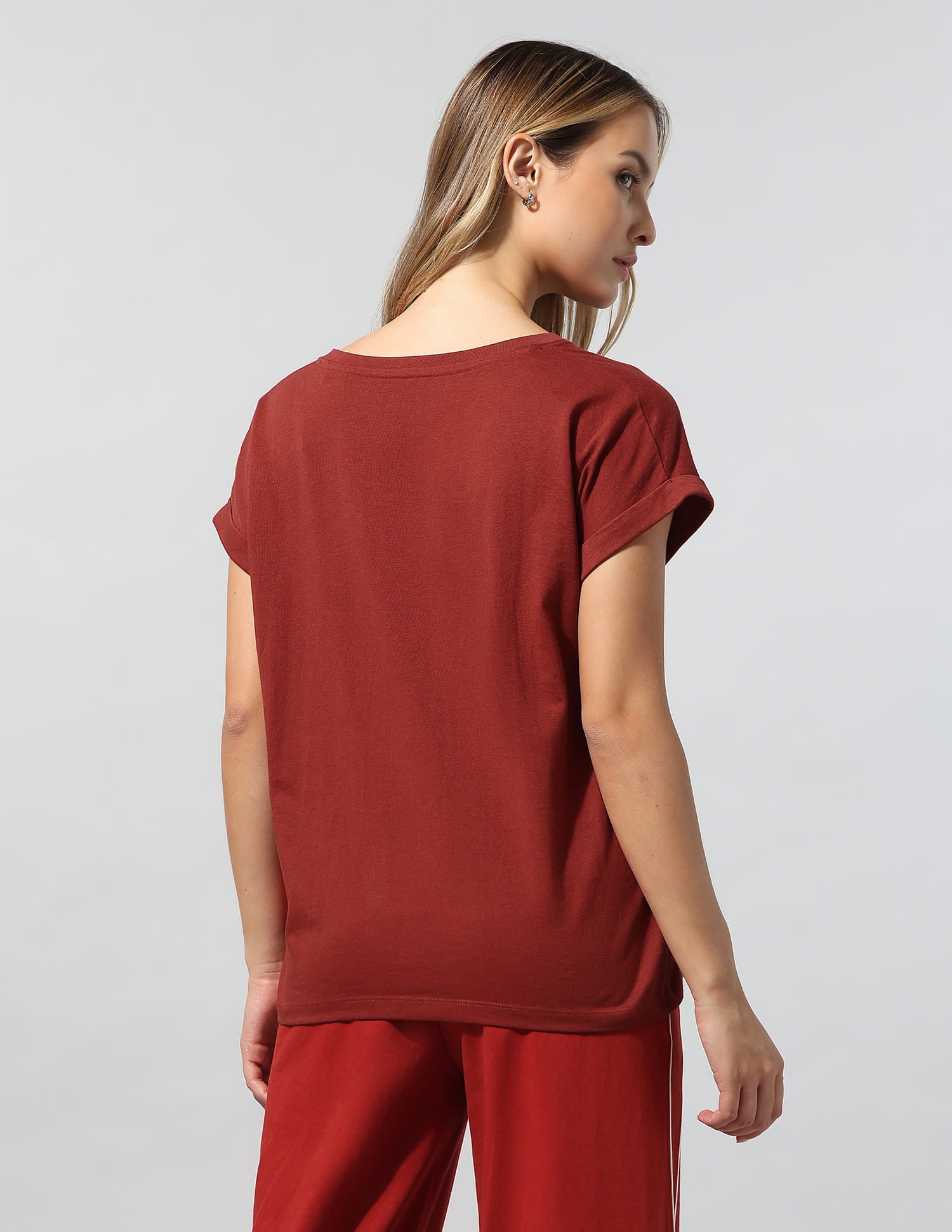 Basic V-Neck Regular T-Shirt Red - U.S. Polo Assn. India | Large