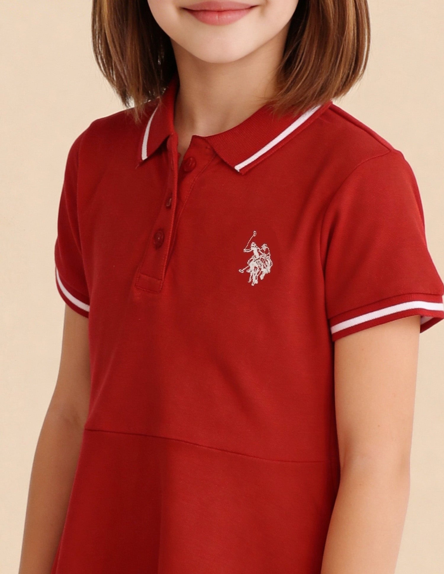 Solid Skater Fit Knit Dress Red - U.S. Polo Assn. India | Large