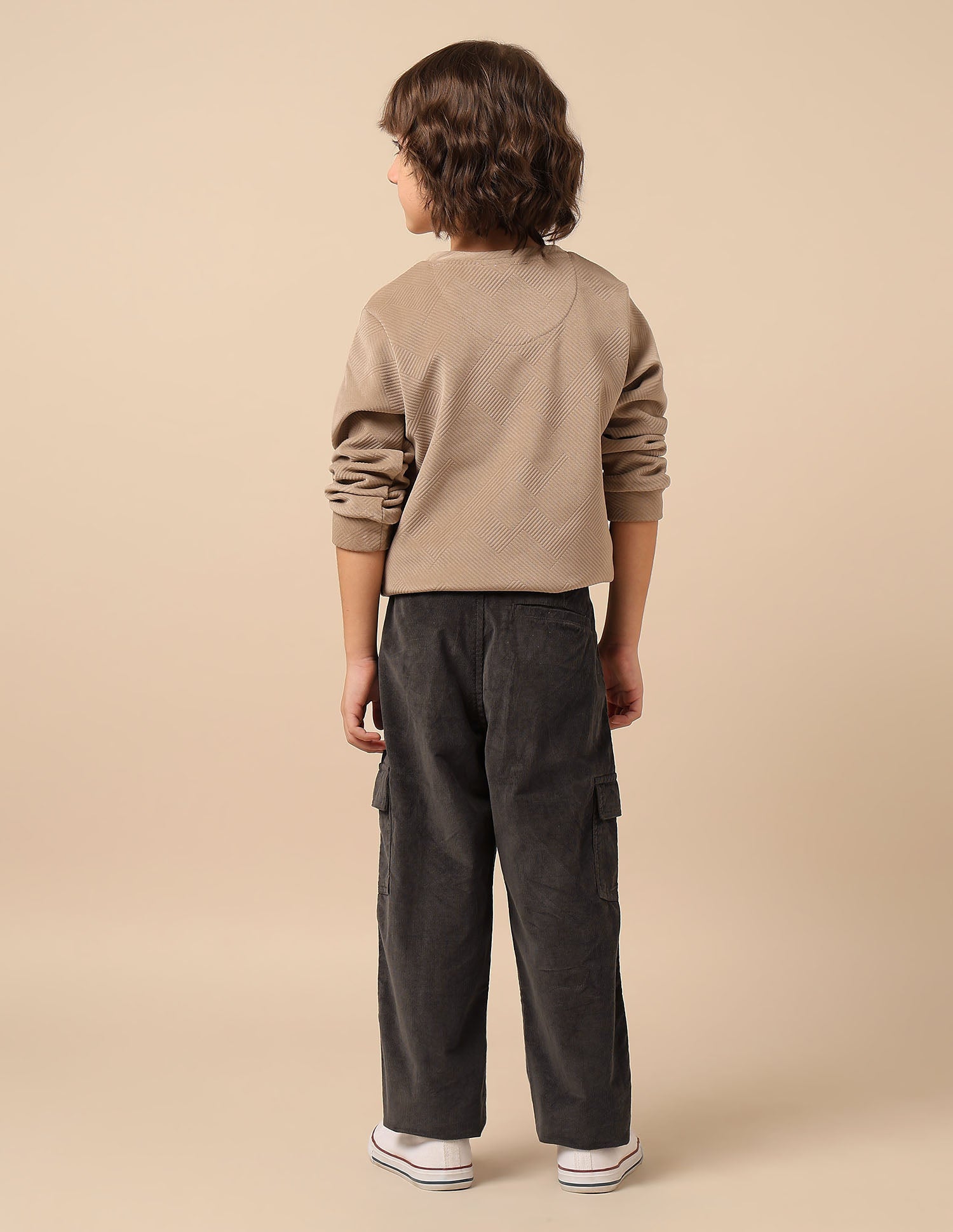 Boys Solid Corduroy Cargo Olive - U.S. POLO ASSN. | Large