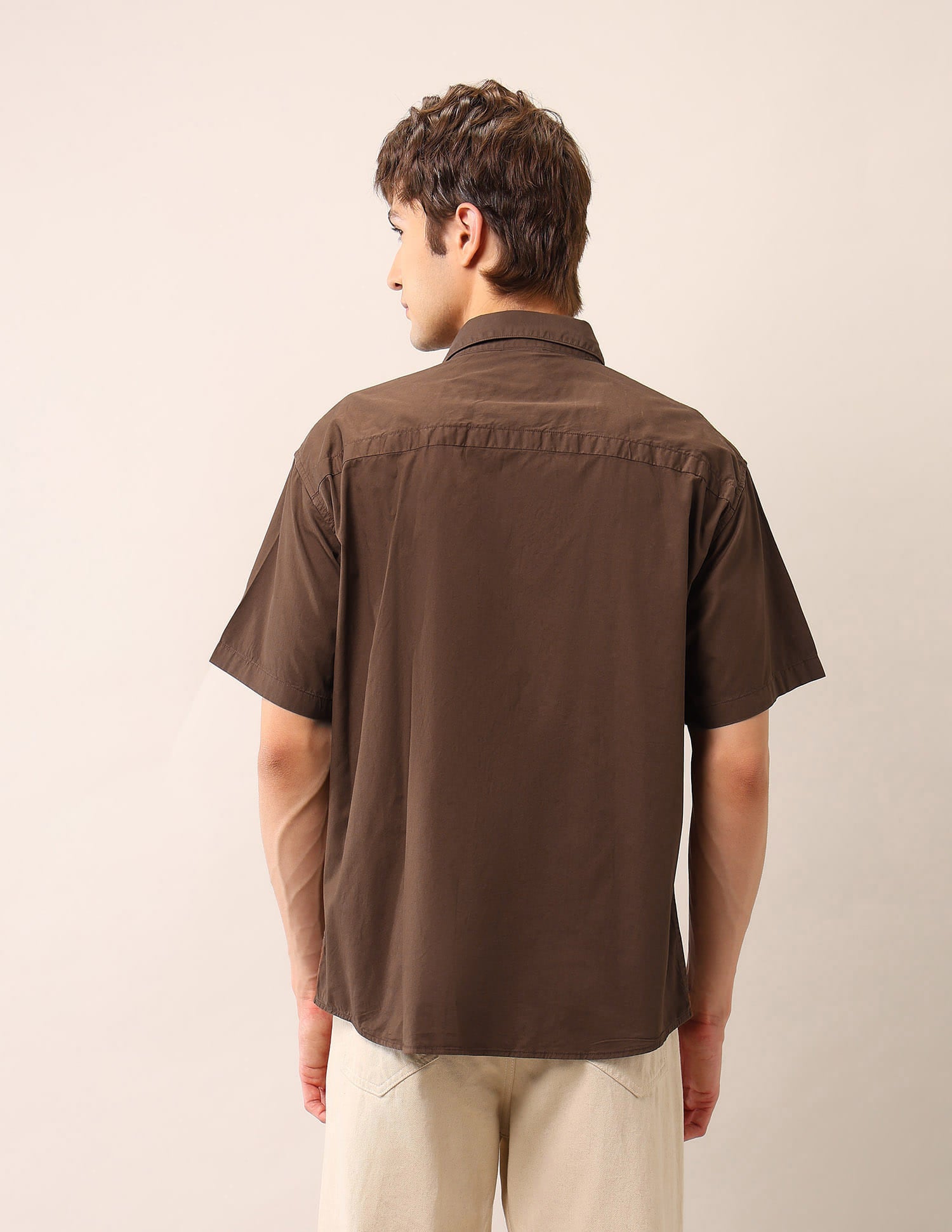 Pure Cotton Regular Fit Twill Shirt Rust - U.S. Polo Assn. India | Large